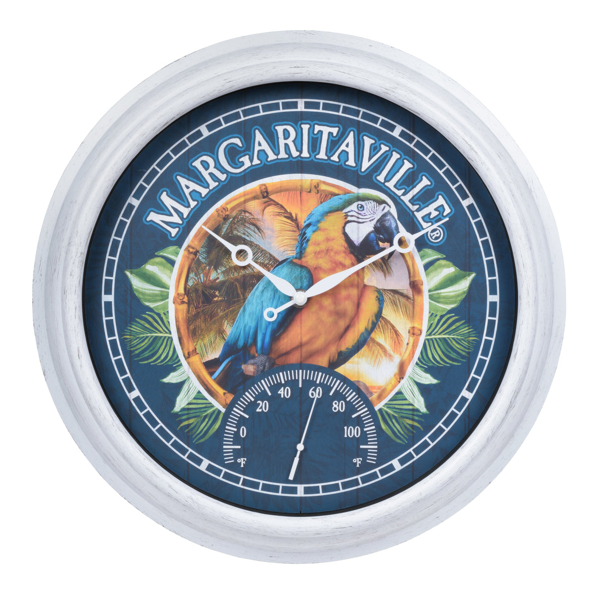 Margaritaville Indoor/Outdoor Wall Clock with Temperature - image 2