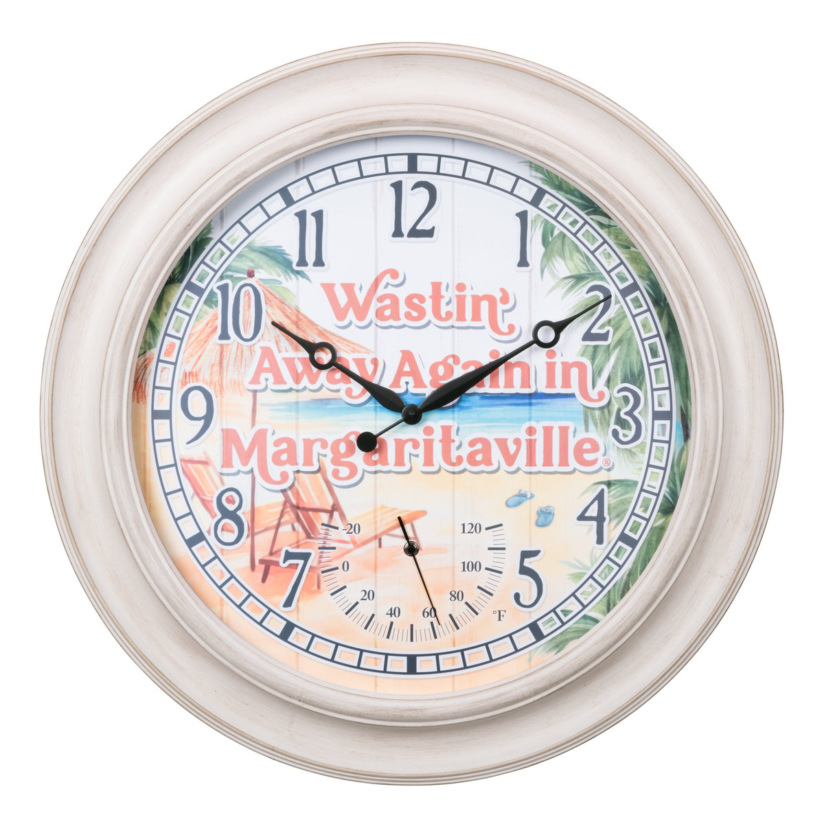 Margaritaville Indoor/Outdoor Wall Clock with Temperature - image 3