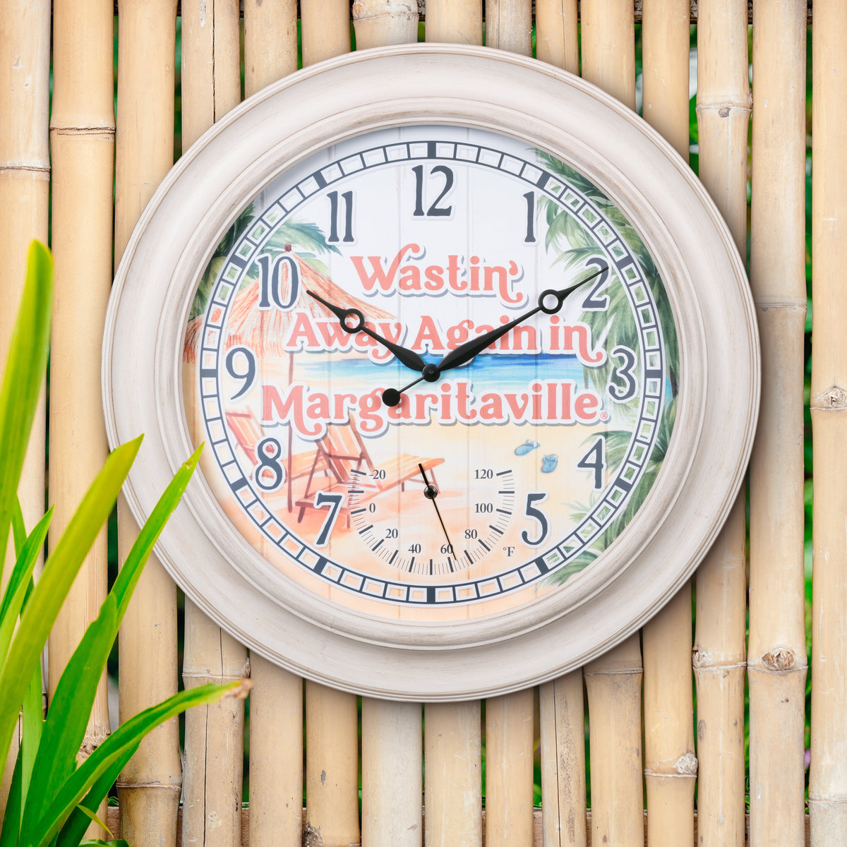 Margaritaville Indoor/Outdoor Wall Clock with Temperature - image 5