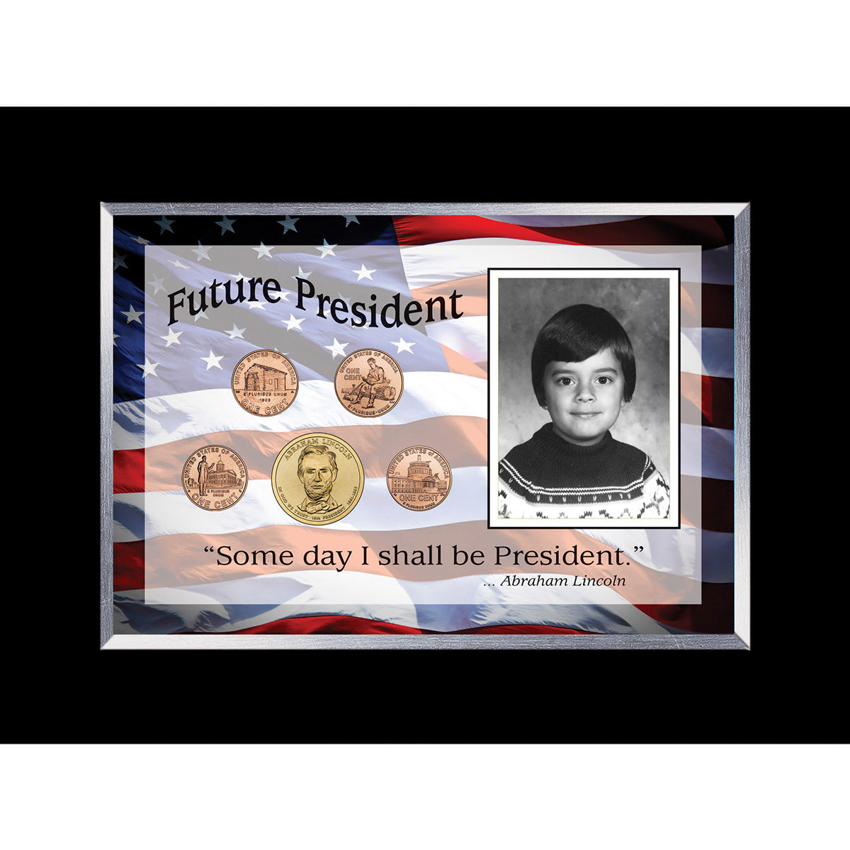 7''x9'' Future President 5 Coin Frame