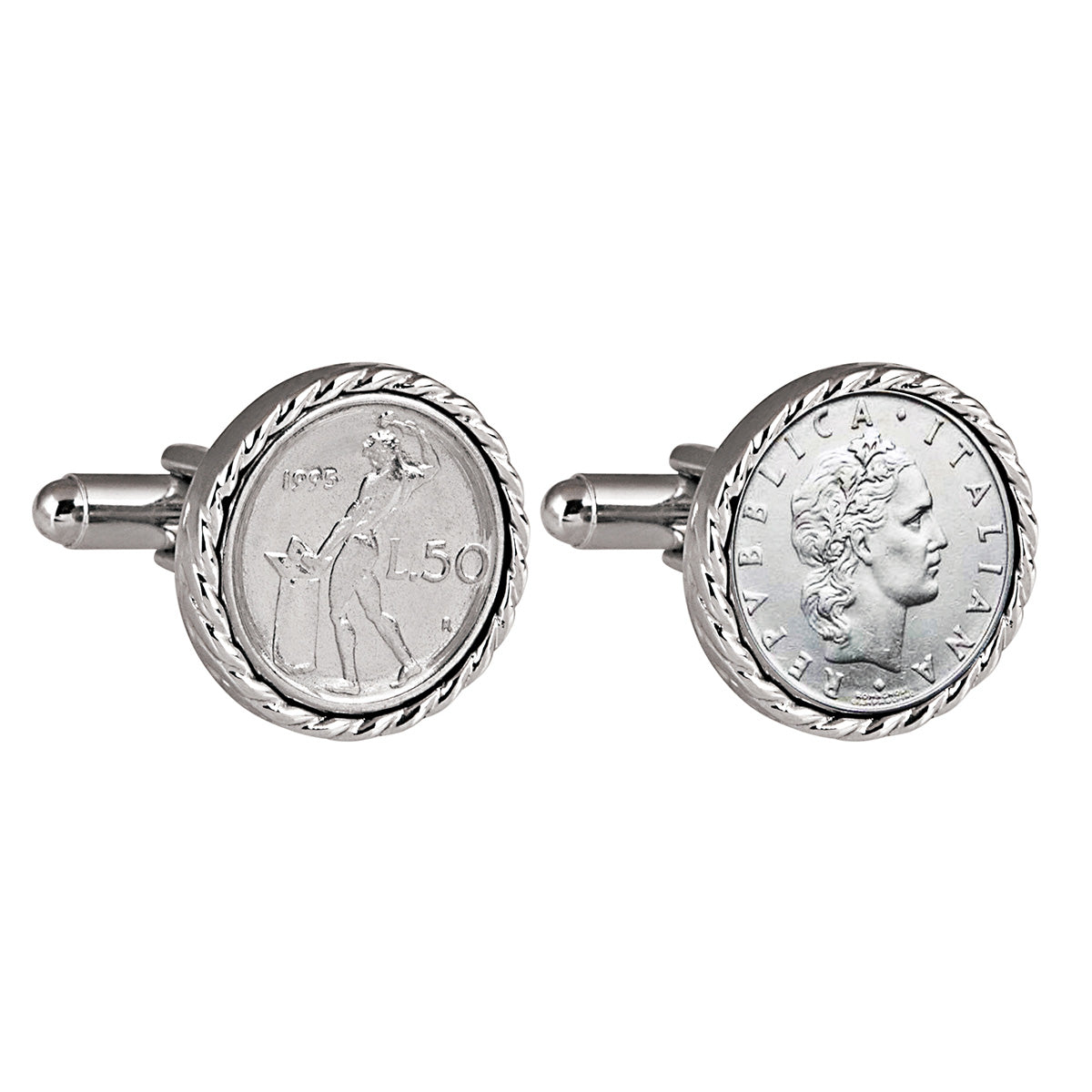 Italian 50 Lire Coin Cufflinks - image 2