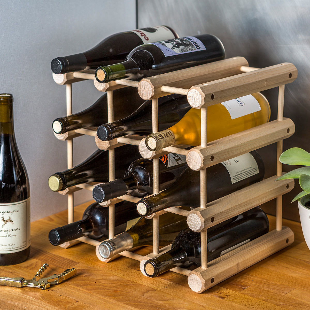 12-Bottle Modular Wine Rack