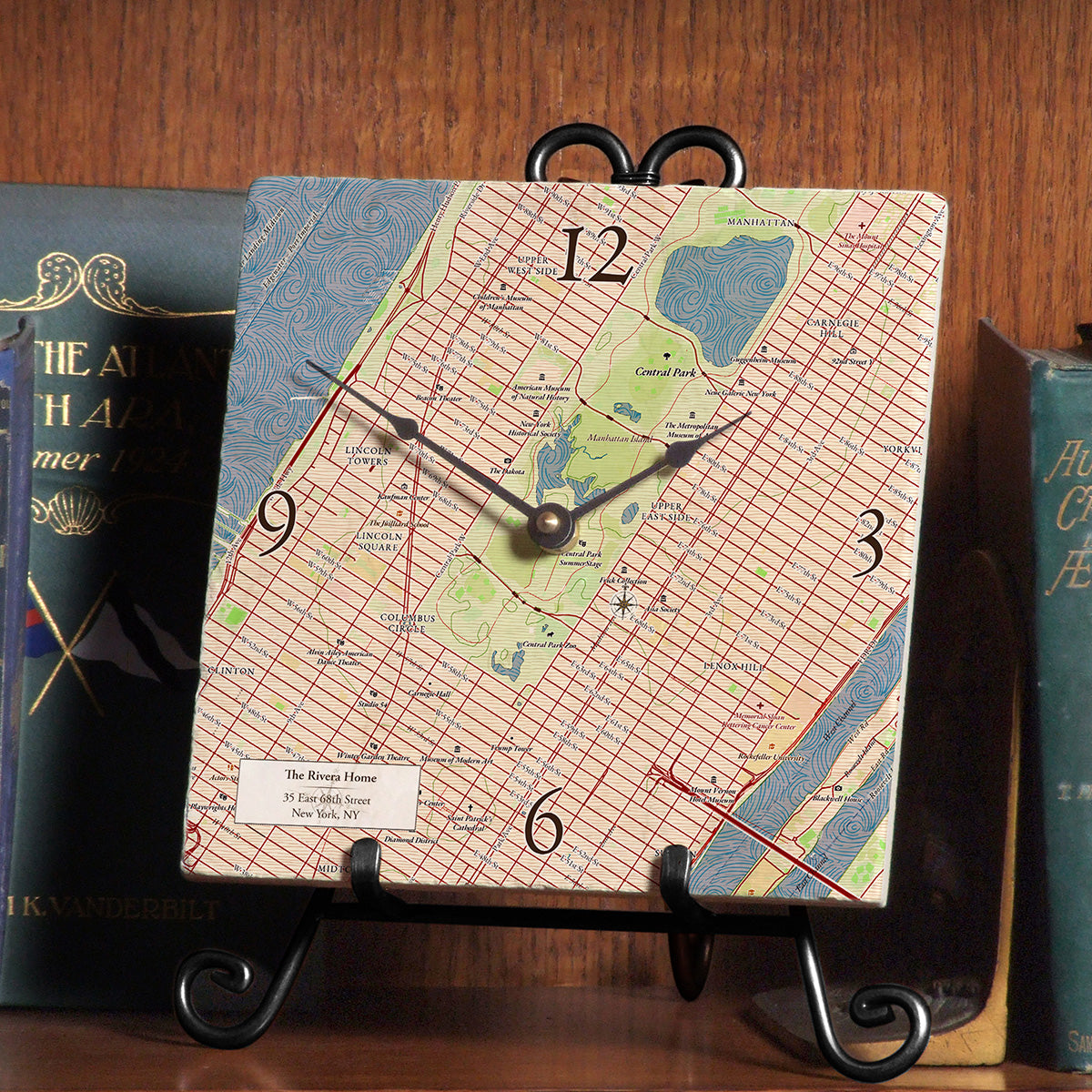 Personalized Marble Map Clock