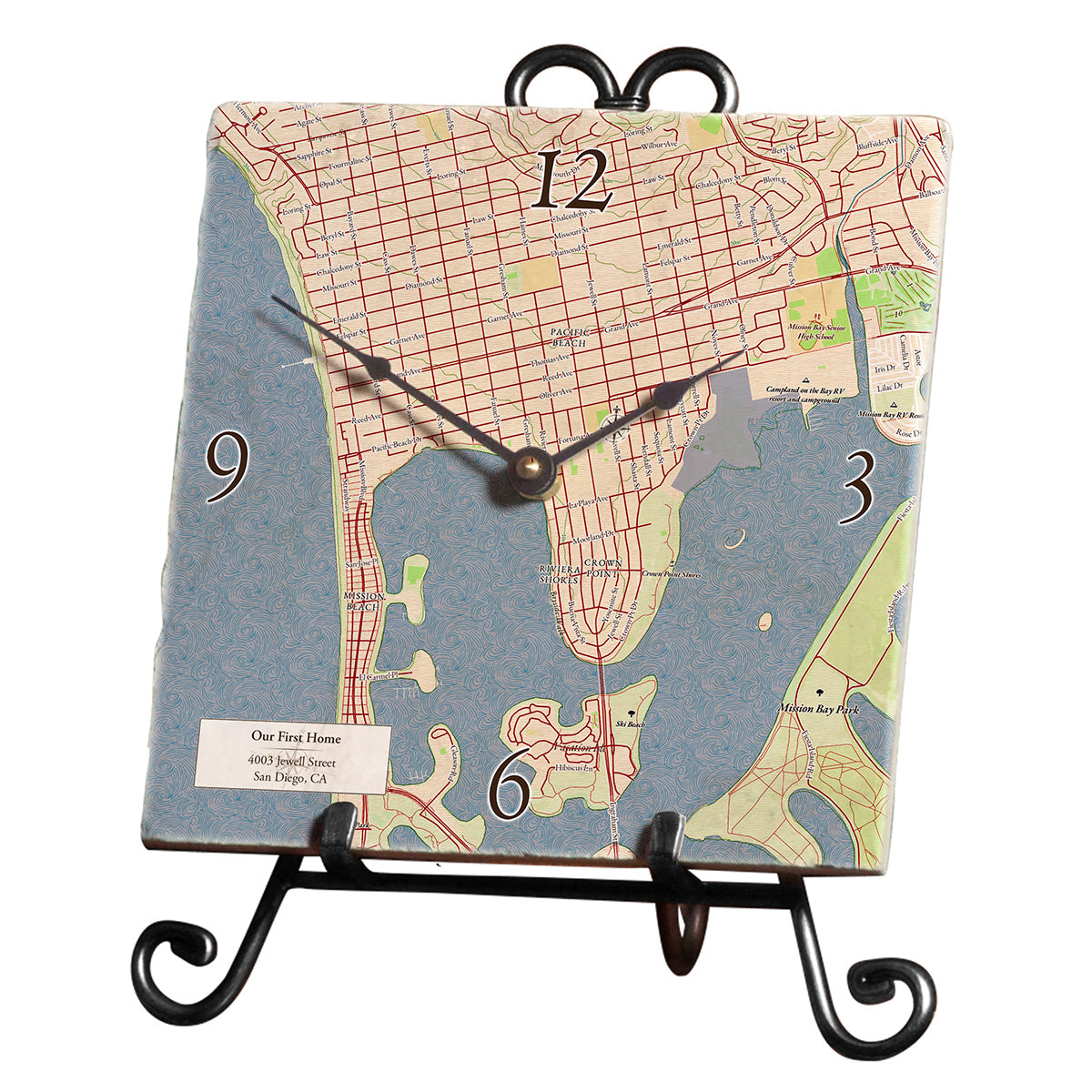 Personalized Marble Map Clock - image 5