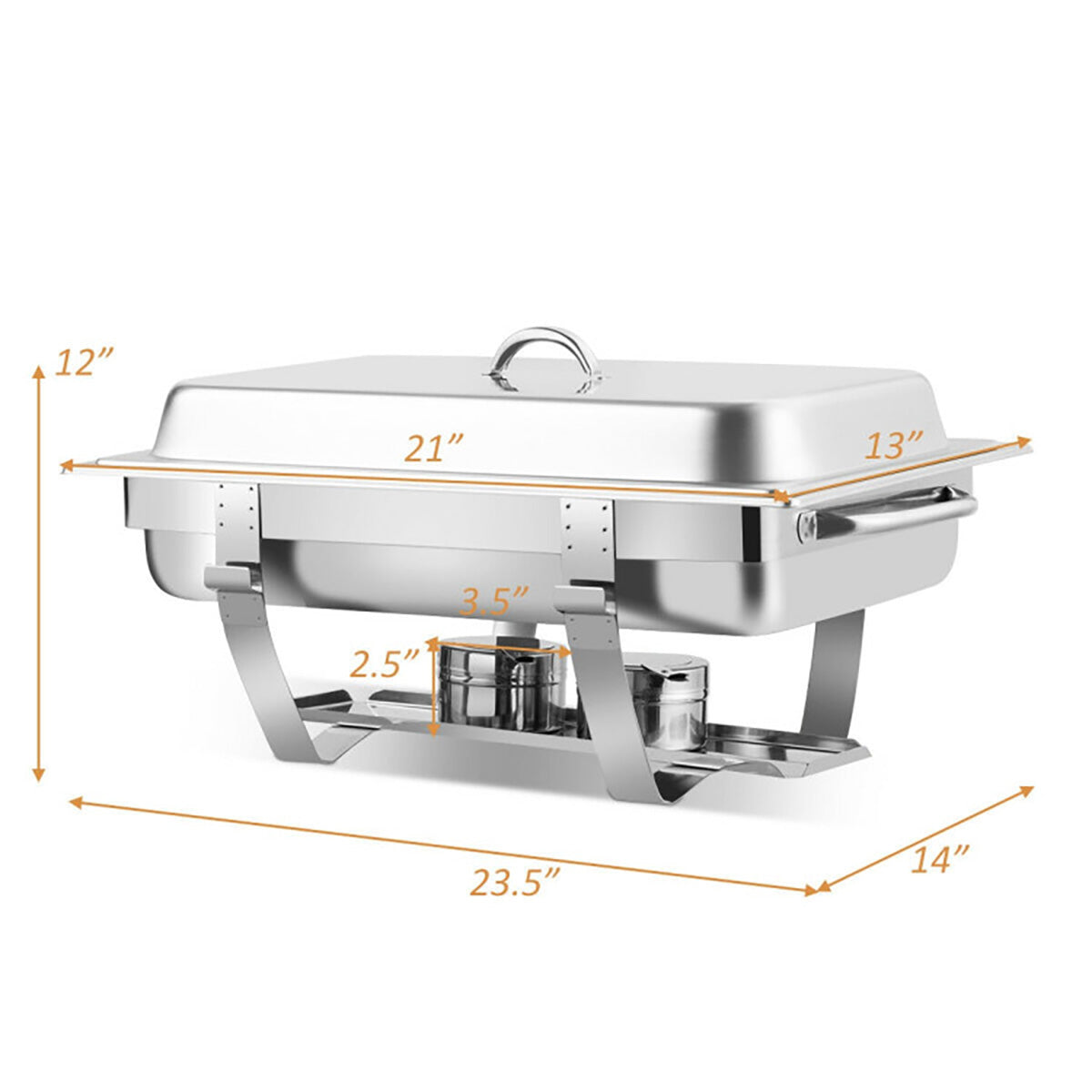 9 Qt Stainless Steel Chafing Dish (Set of 2) - image 8