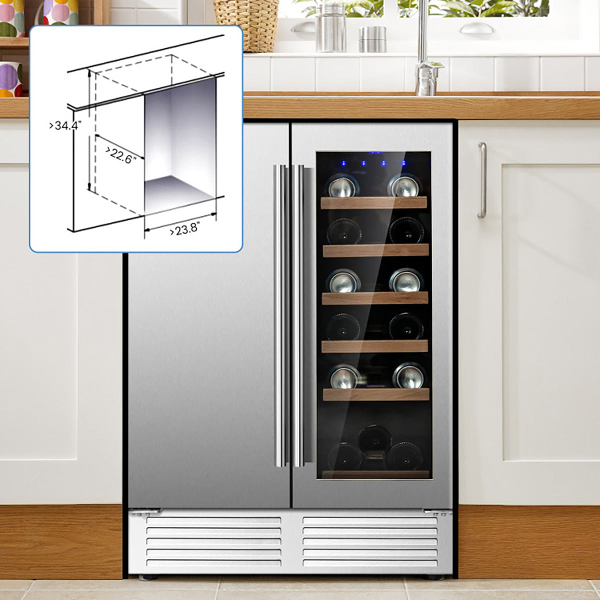 2-in-1 Dual Zone Beverage and Wine Cooler - image 9