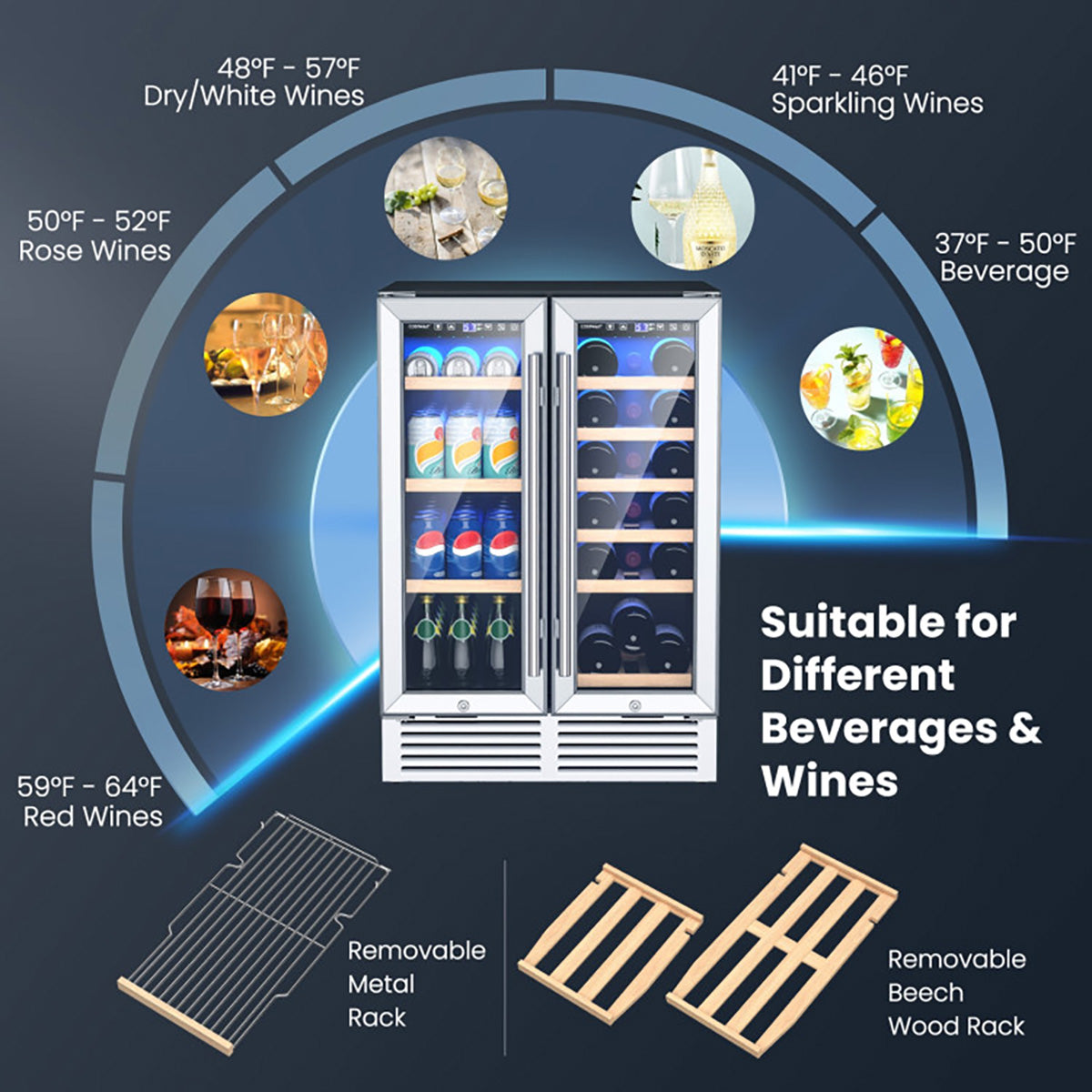 24'' Dual Zone Wine and Beverage Cooler - image 6