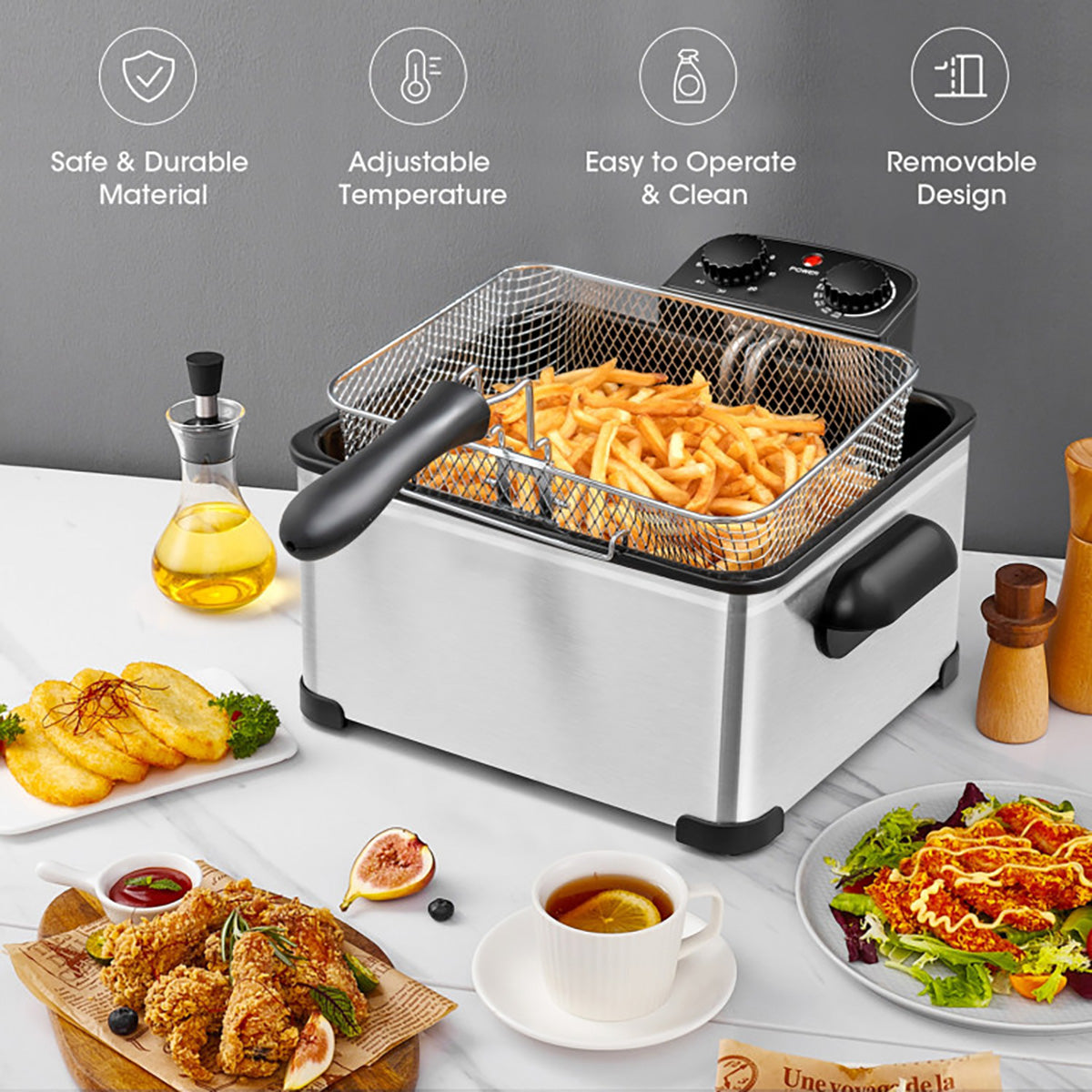 Electric Stainless Steel Deep Fryer - image 3