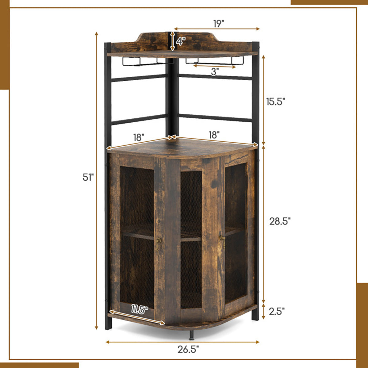 Industrial Corner Bar Cabinet - image 6