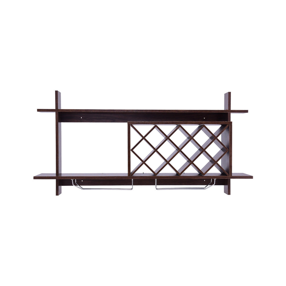 Wall Mount Wine Rack Organizer with Glass Holder - image 2
