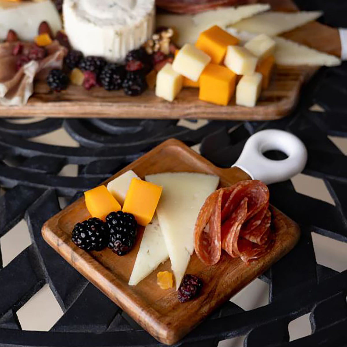9-Piece Acacia Wood Charcuterie Board Set