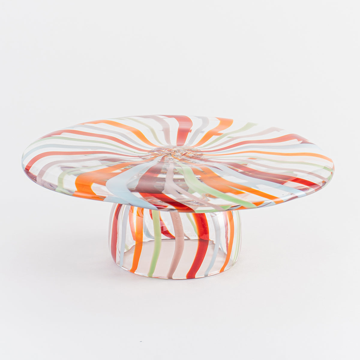 Reversible Glass Cake Stand/Chip and Dip Platter - image 2