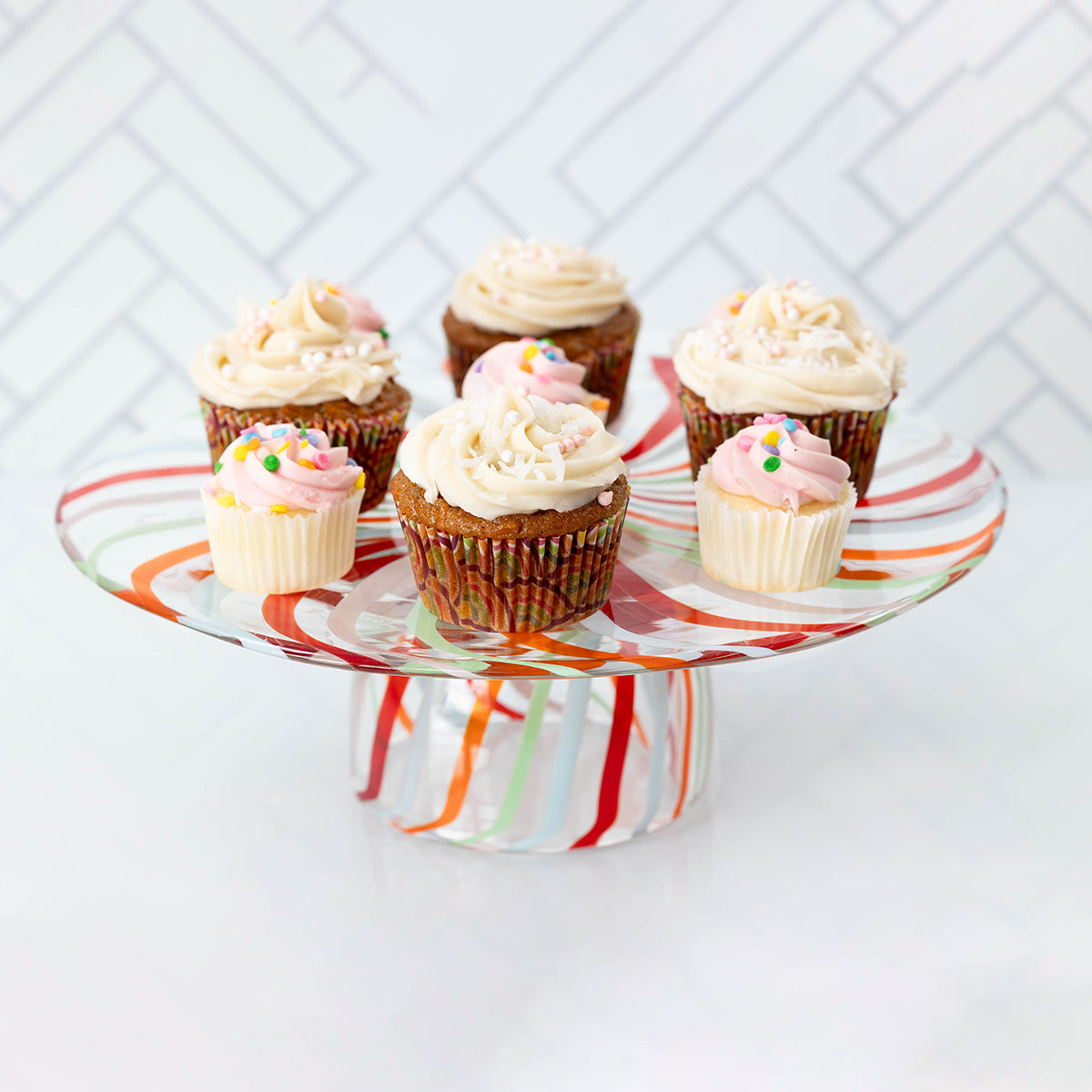 Reversible Glass Cake Stand/Chip and Dip Platter - image 4