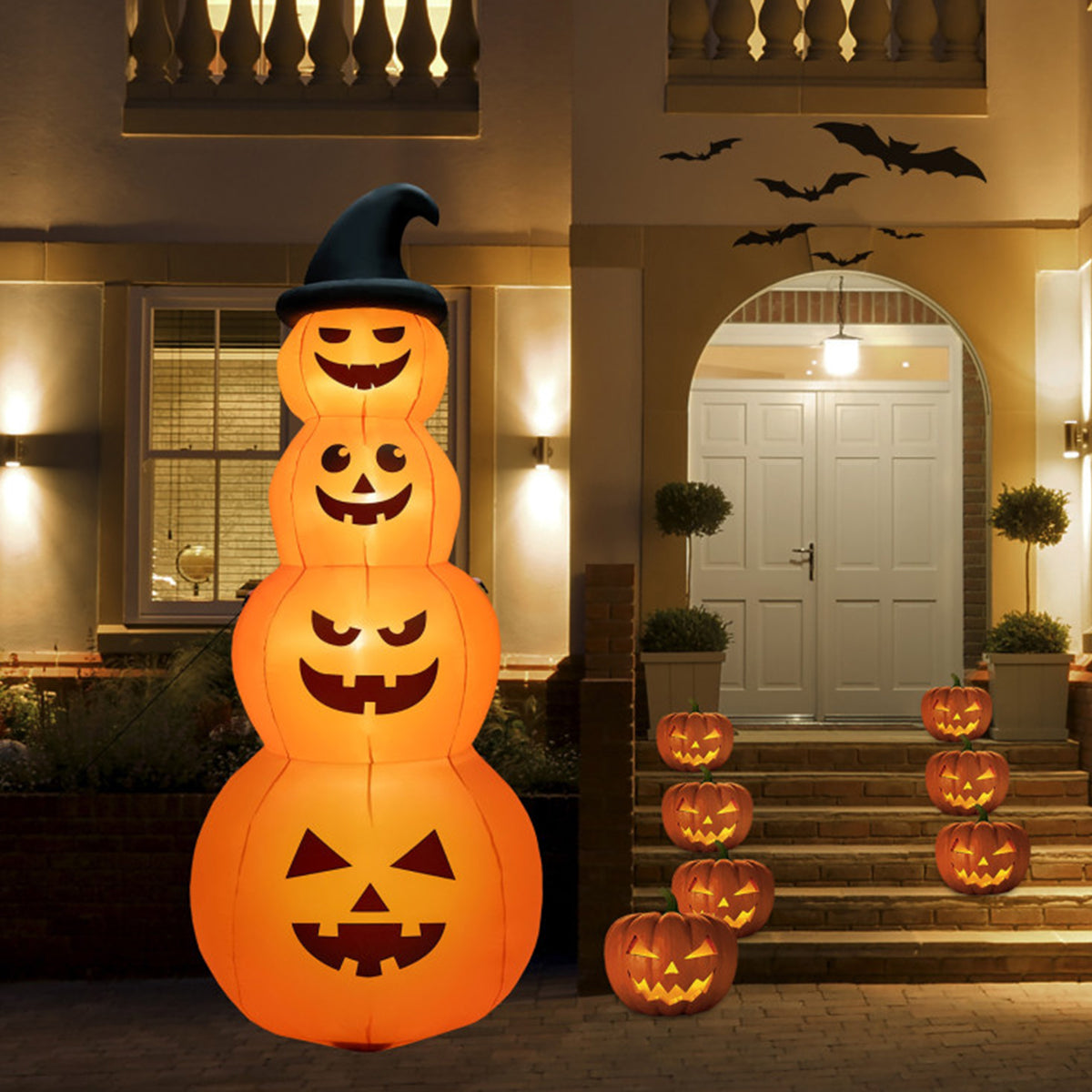 8' Inflatable Halloween Pumpkin Stack - image 8