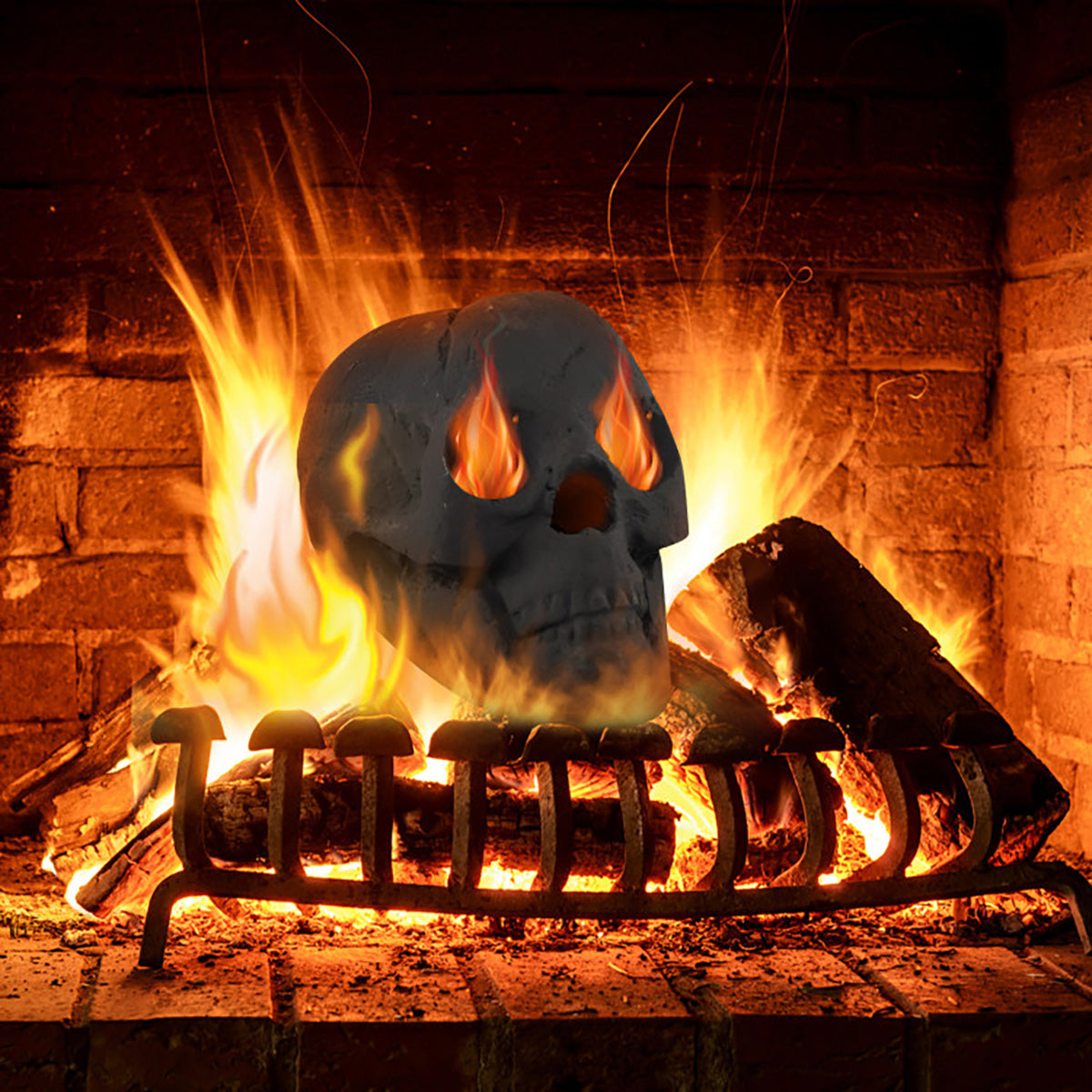 Ceramic Fireproof Fire Pit Skull - image 2