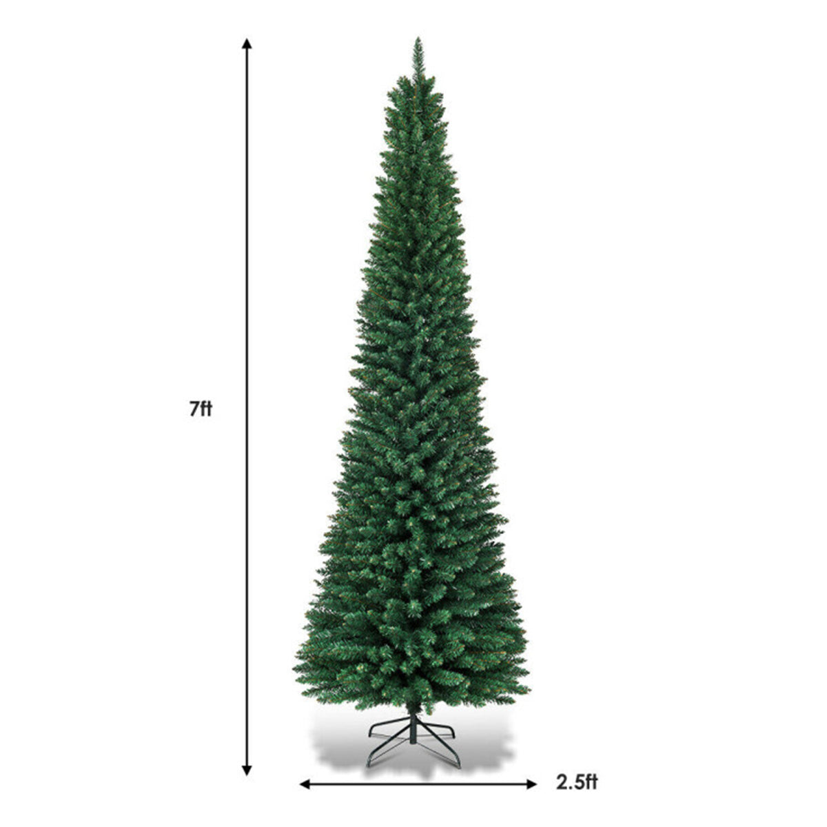 7' Artificial Pencil Christmas Tree - image 11