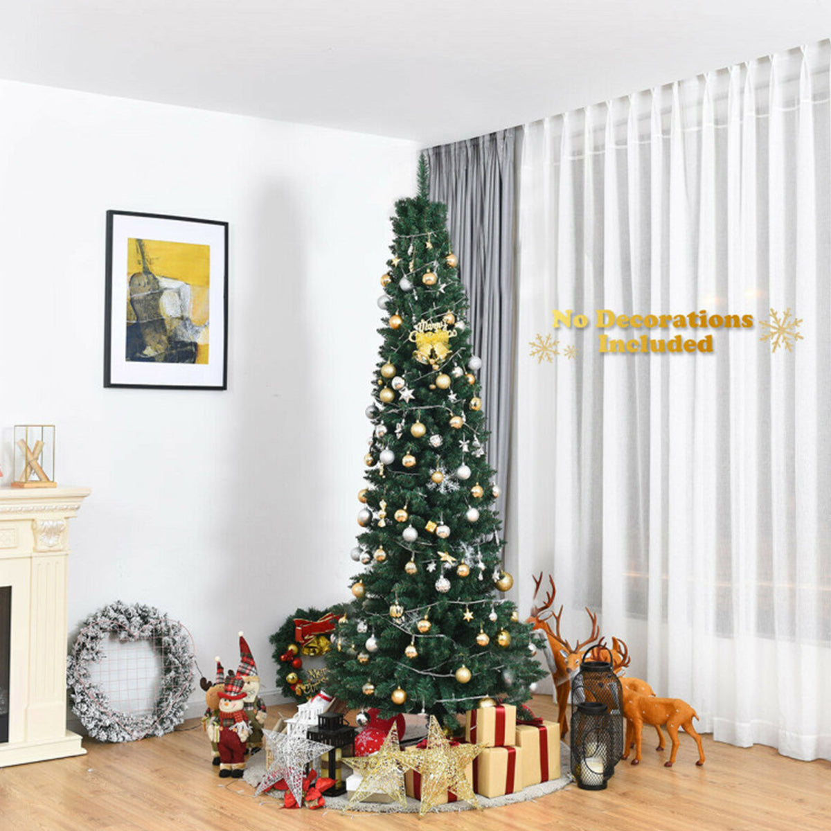7' Artificial Pencil Christmas Tree - image 3