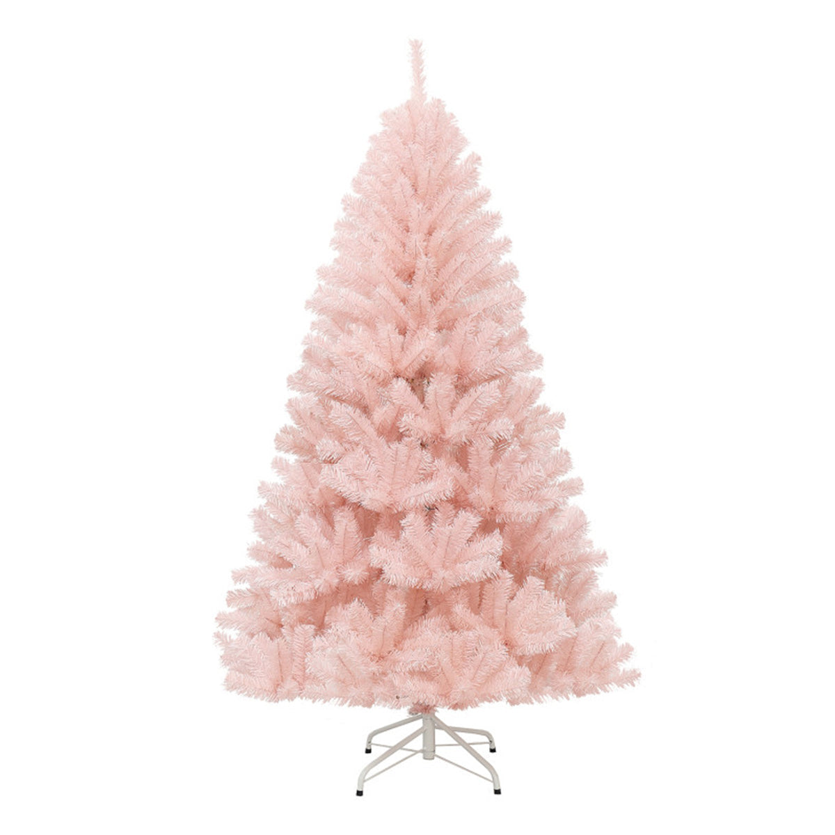 6' Pink Pre-Lit Artificial Hinged Fur Christmas Tree - image 2