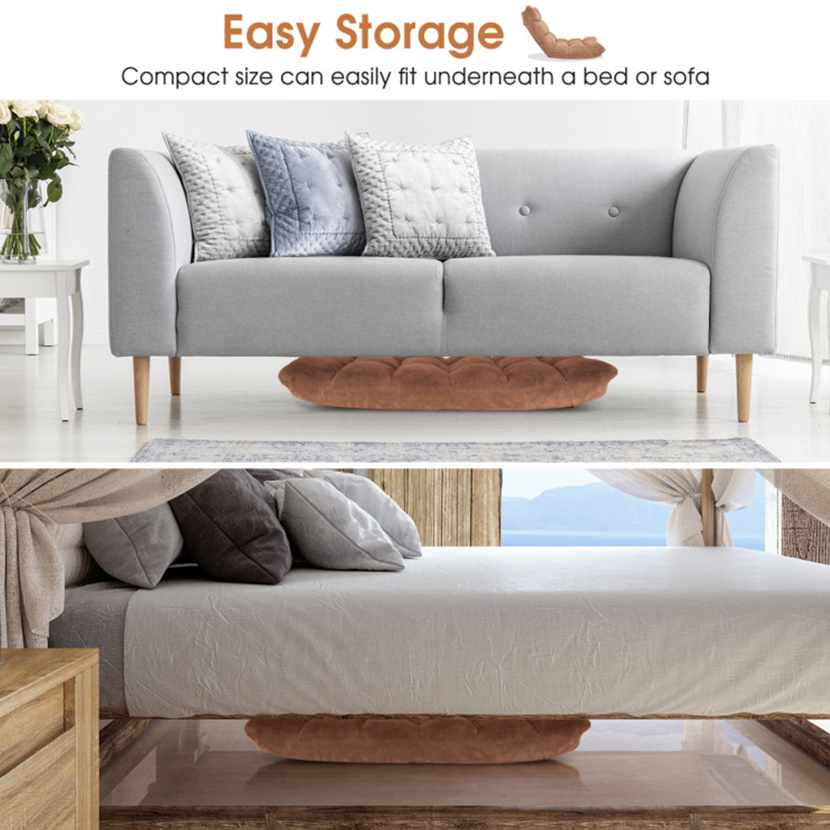 14-Position Adjustable Cushioned Floor Chair - image 11