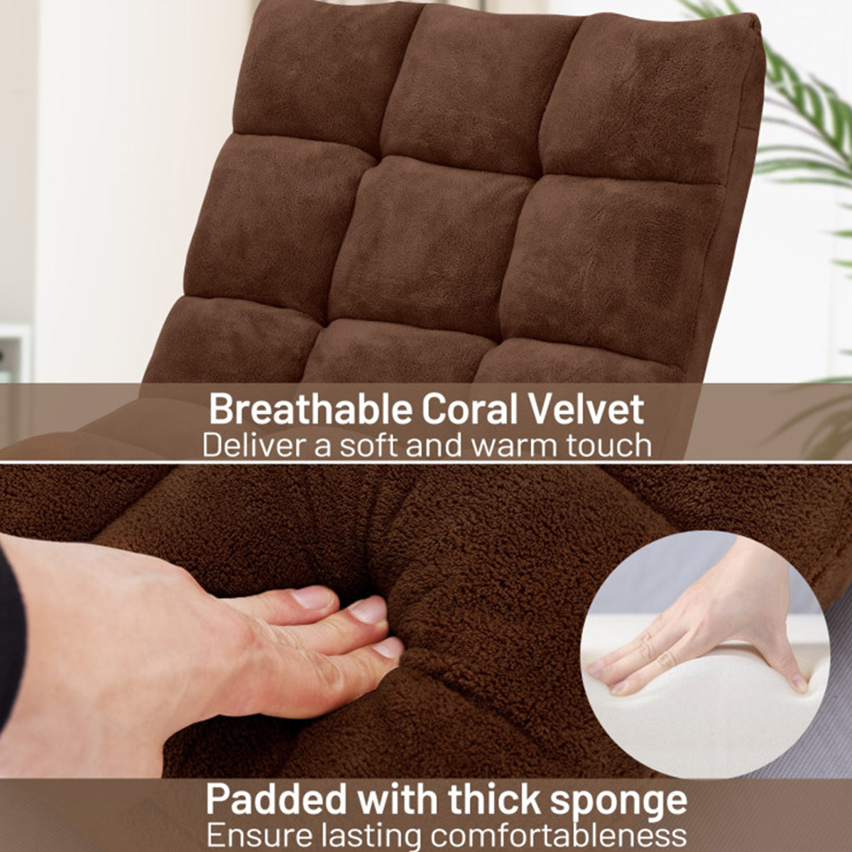 14-Position Adjustable Cushioned Floor Chair - image 35
