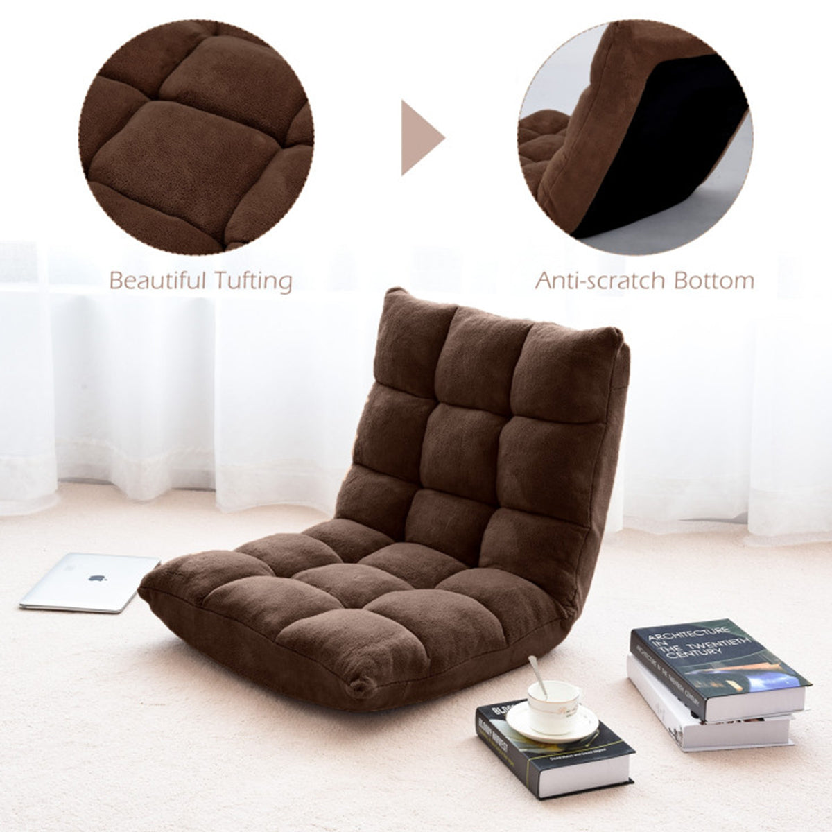 14-Position Adjustable Cushioned Floor Chair - image 33