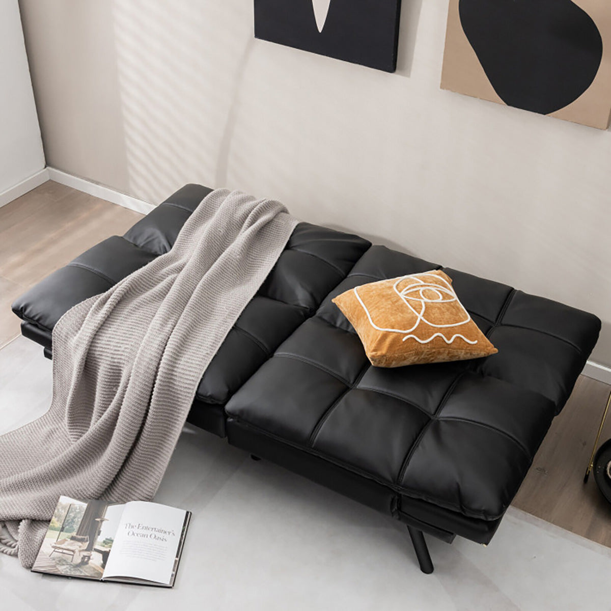 Convertible Memory Foam Futon Sofa Bed - image 11