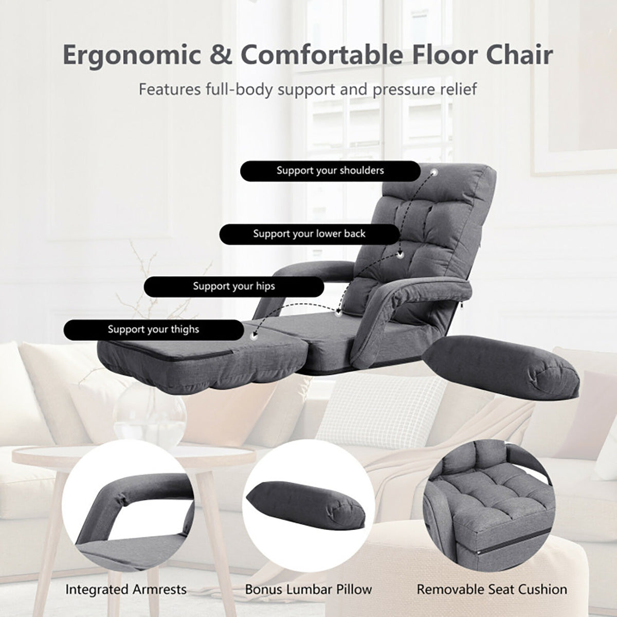 Folding Floor Chair Sofa Bed - image 16