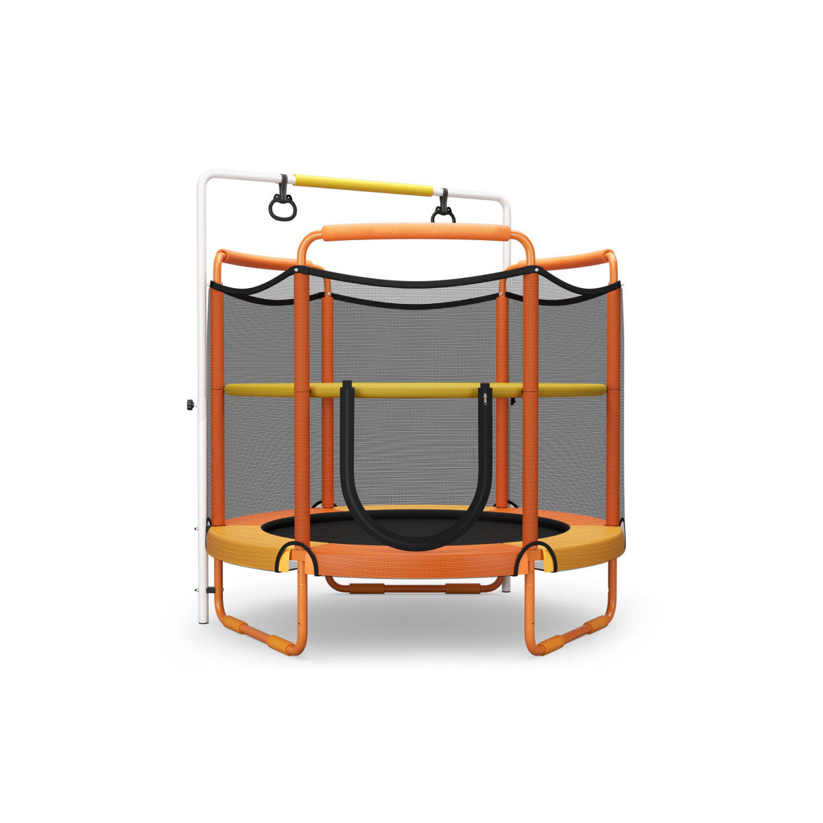 5' Kids 3-in-1 Game Trampoline with Enclosure Net Spring Pad - image 2