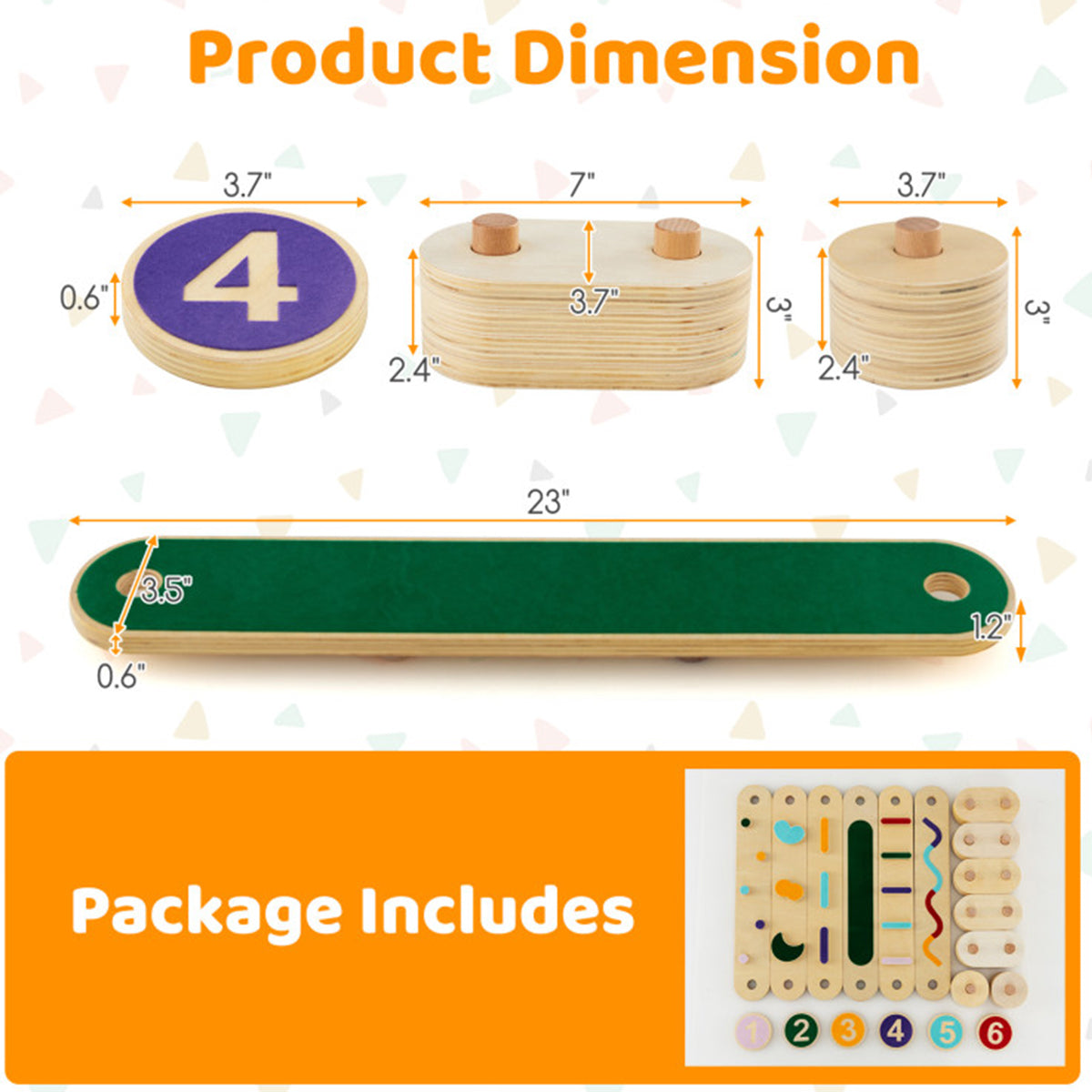 Montessori Balance Beam Set with Stepping Stones - image 9