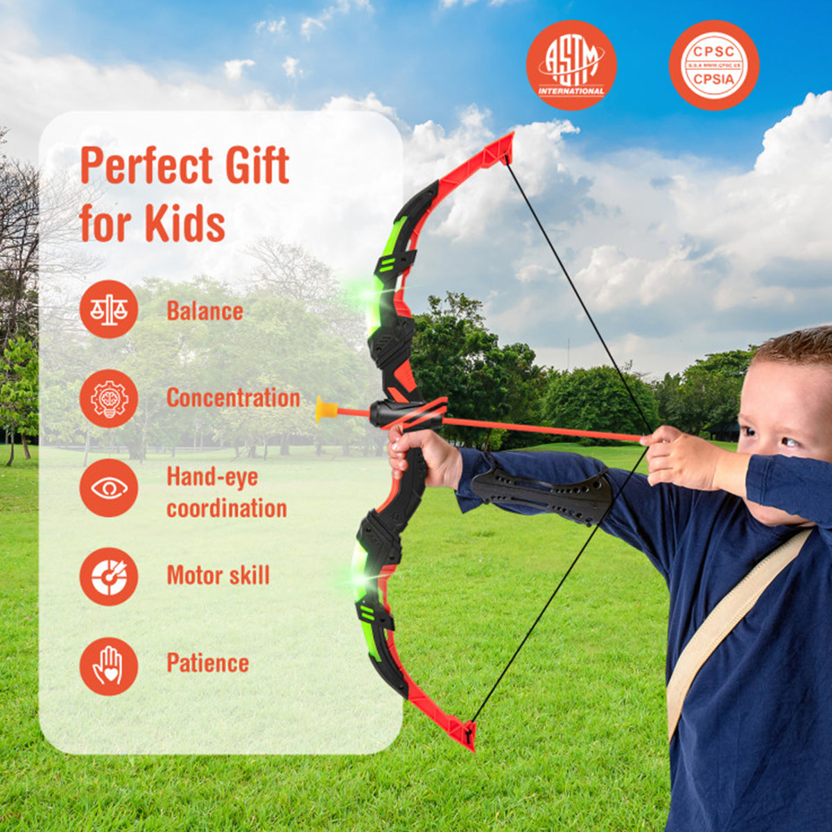 Kids LED Archery Bow Set with Suction Cup Arrows - image 4