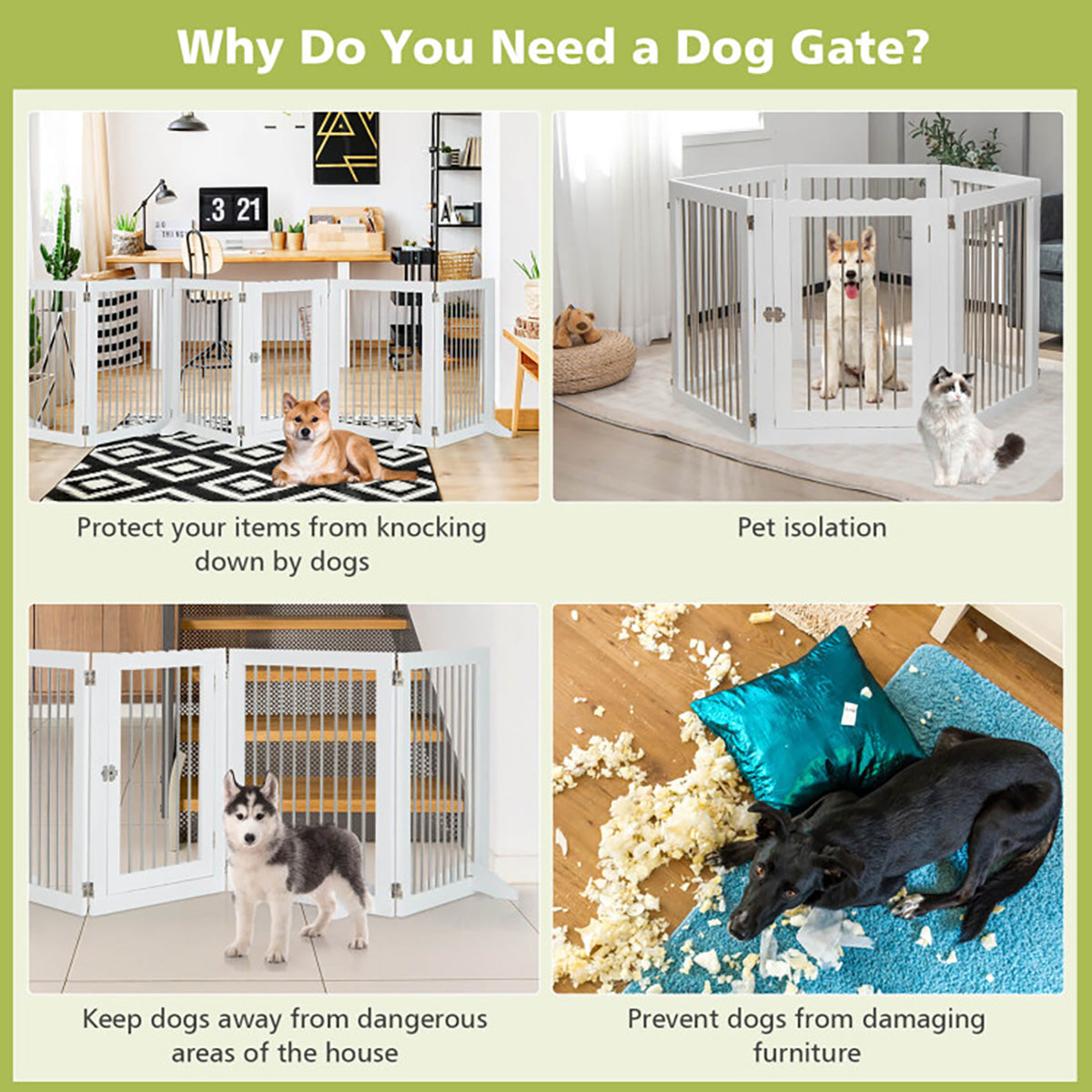 Freestanding 6-Panel Dog Gate - image 3