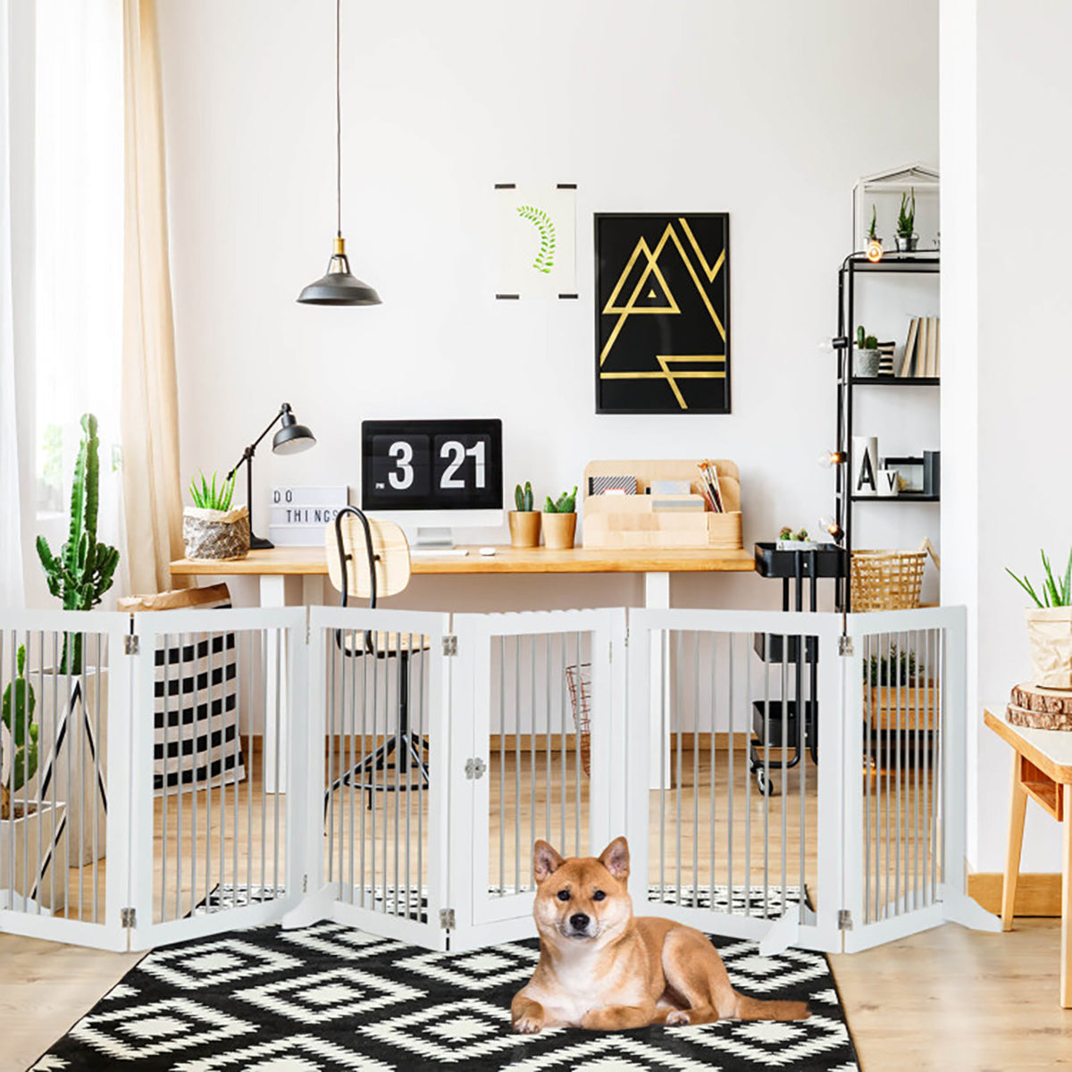 Freestanding 6-Panel Dog Gate - image 9