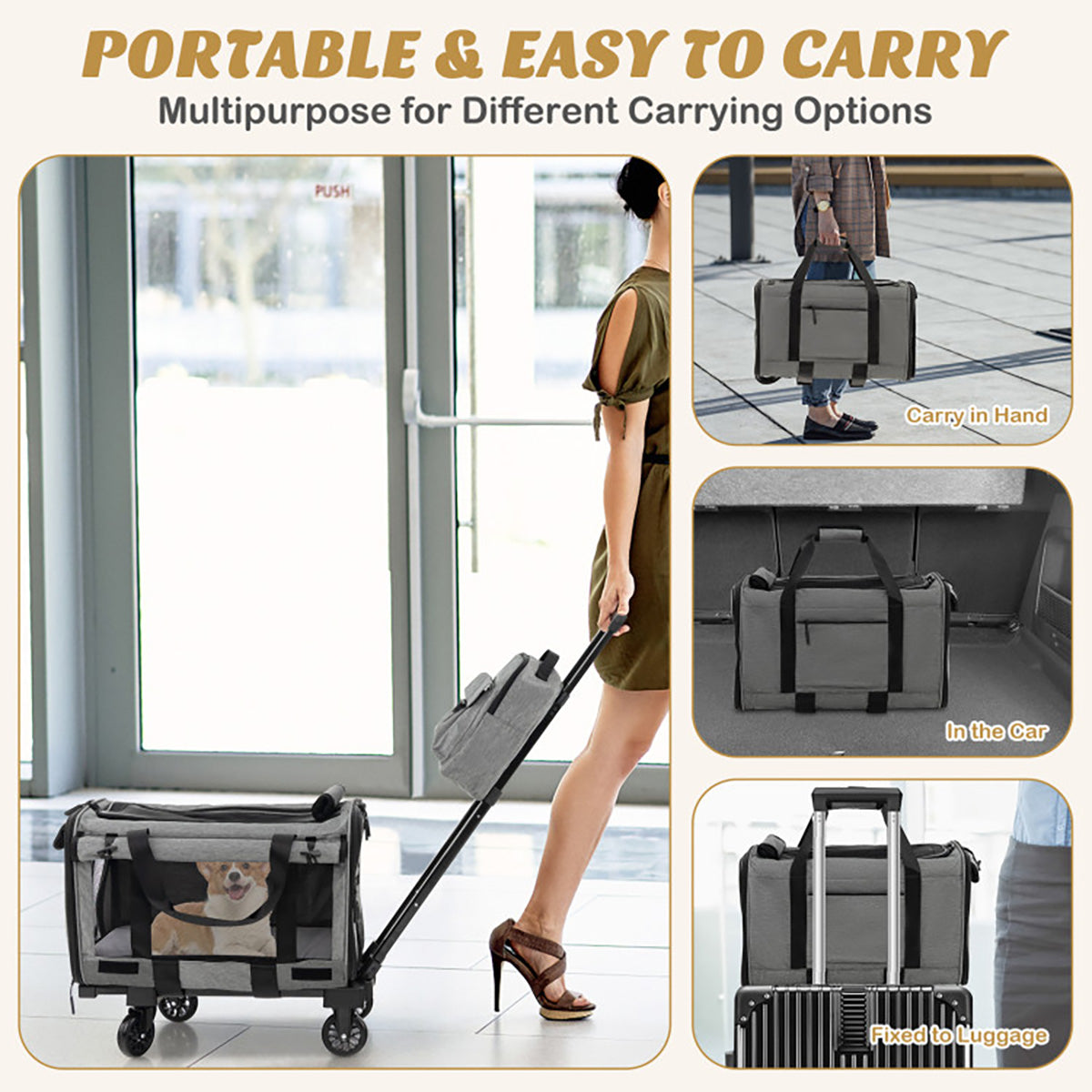 Soft Rolling Pet Carrier - image 4