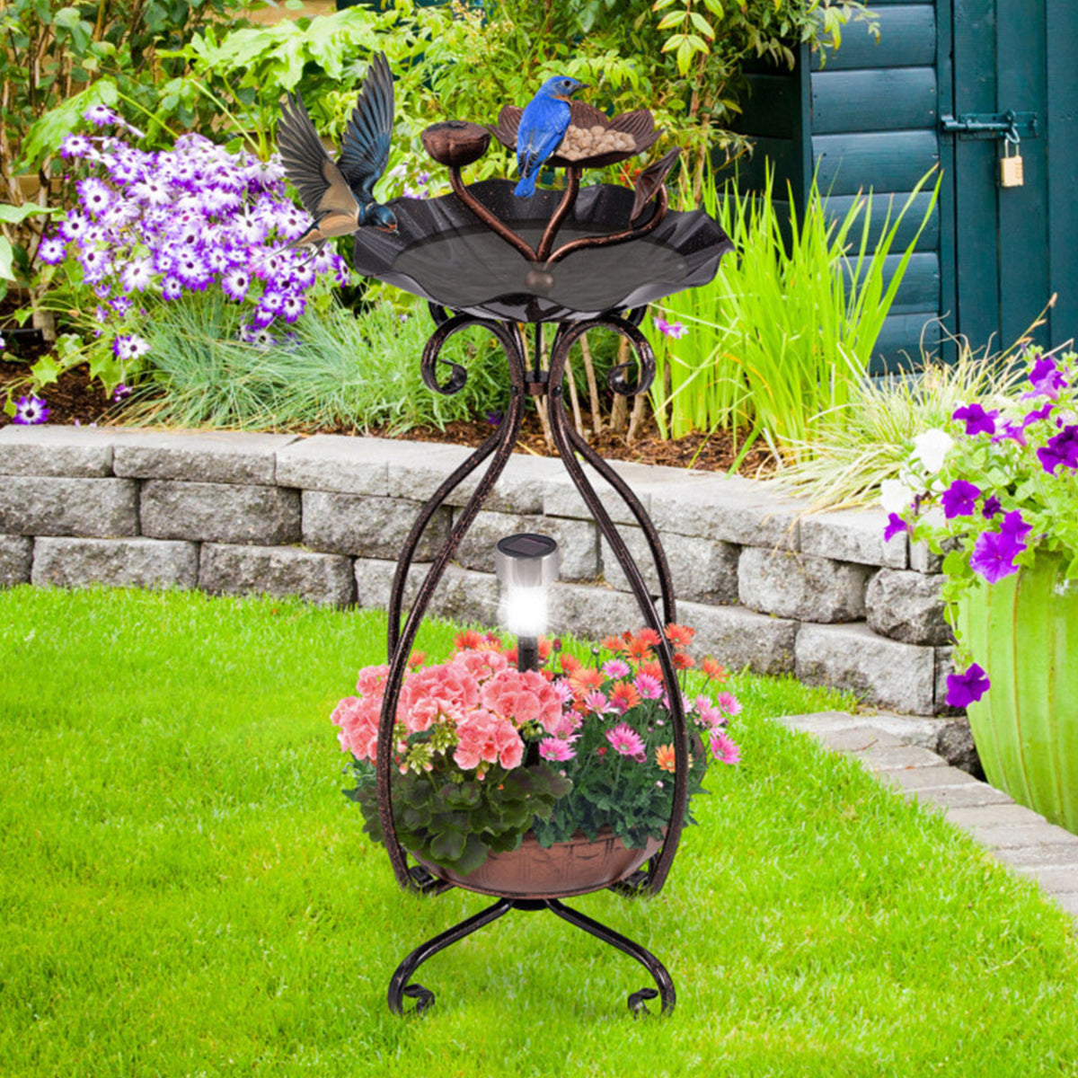 Solar Bird Bath Feeder and Planter - image 22