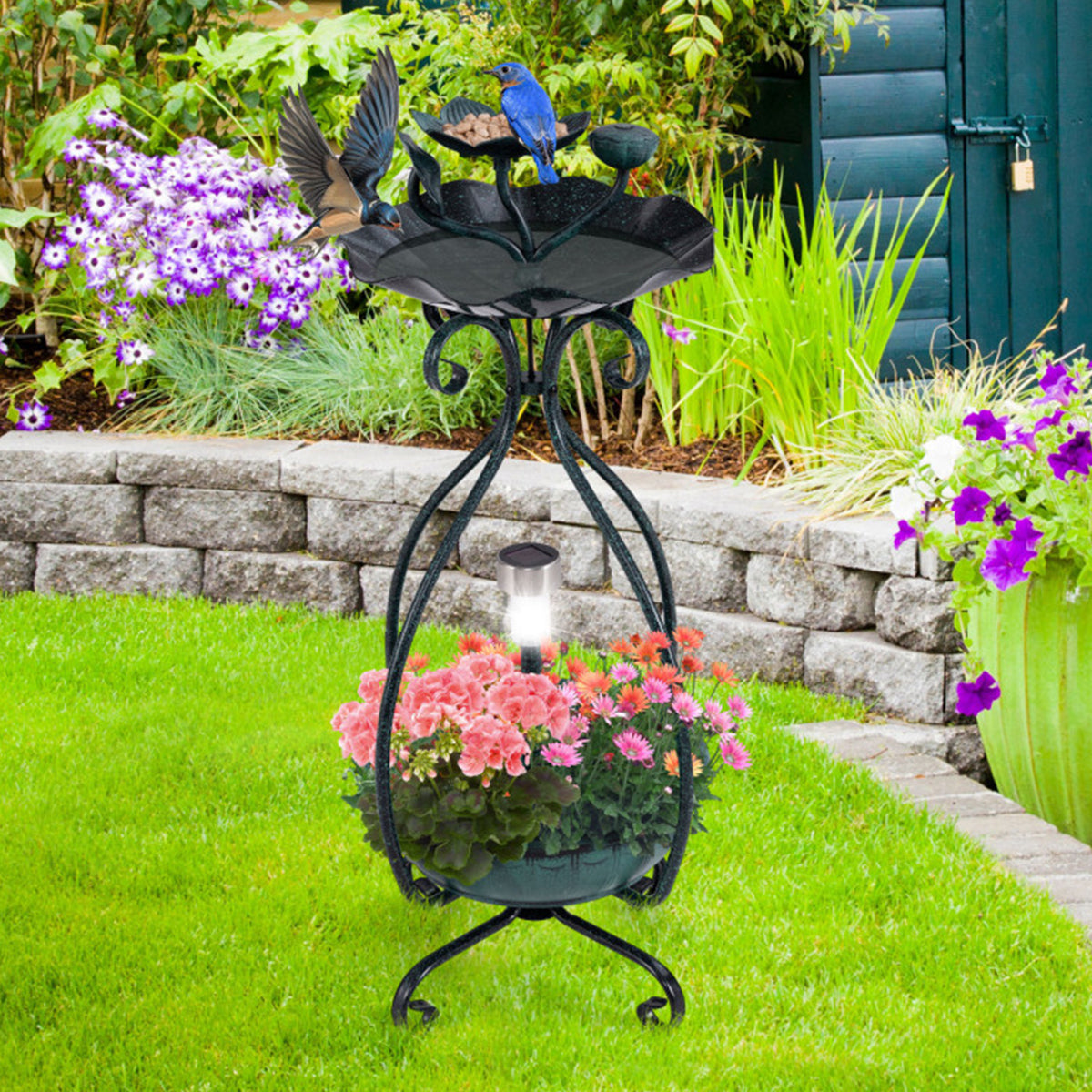 Solar Bird Bath Feeder and Planter - image 10