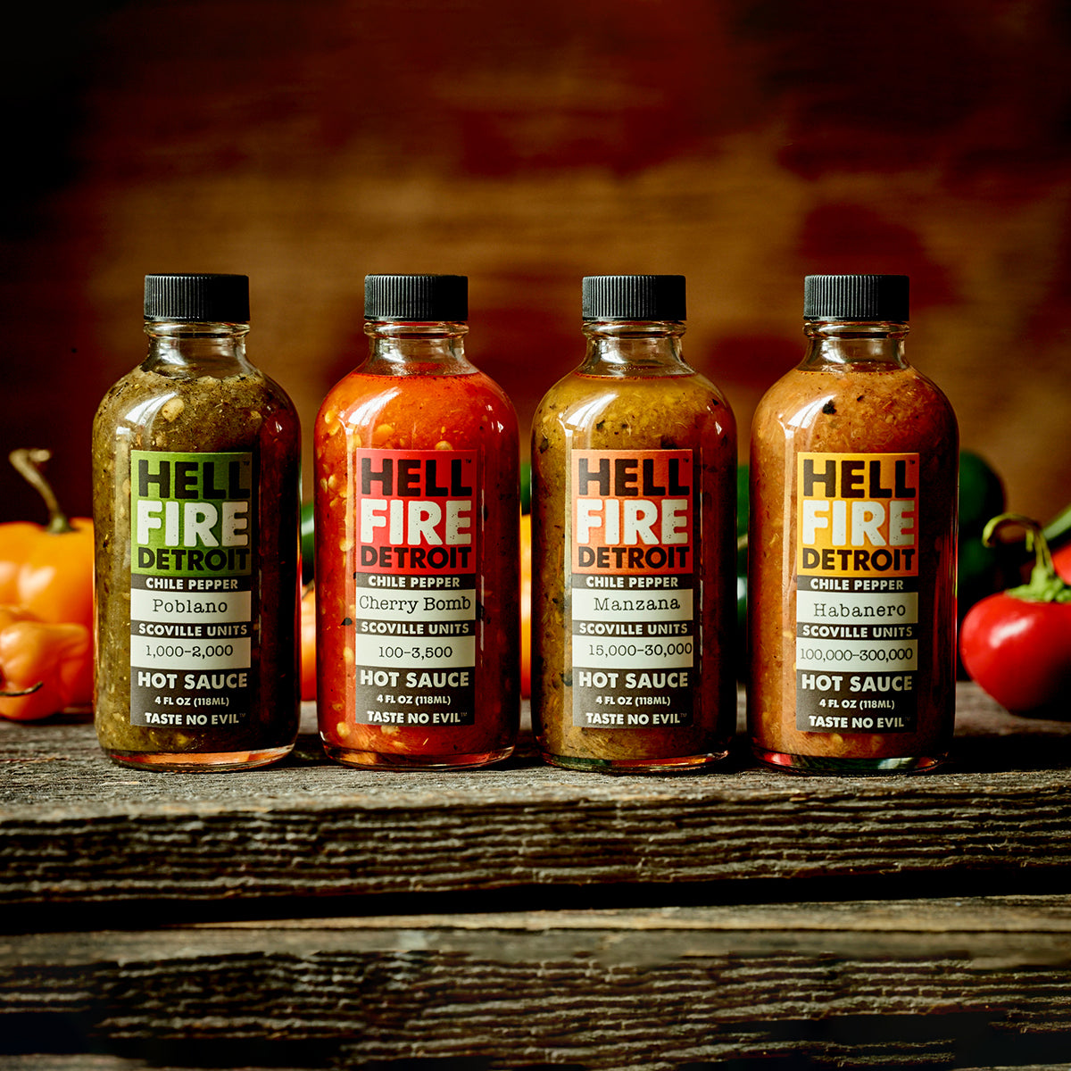 Hell Fire Detroit Original Hot Sauce Gift Set - image 3