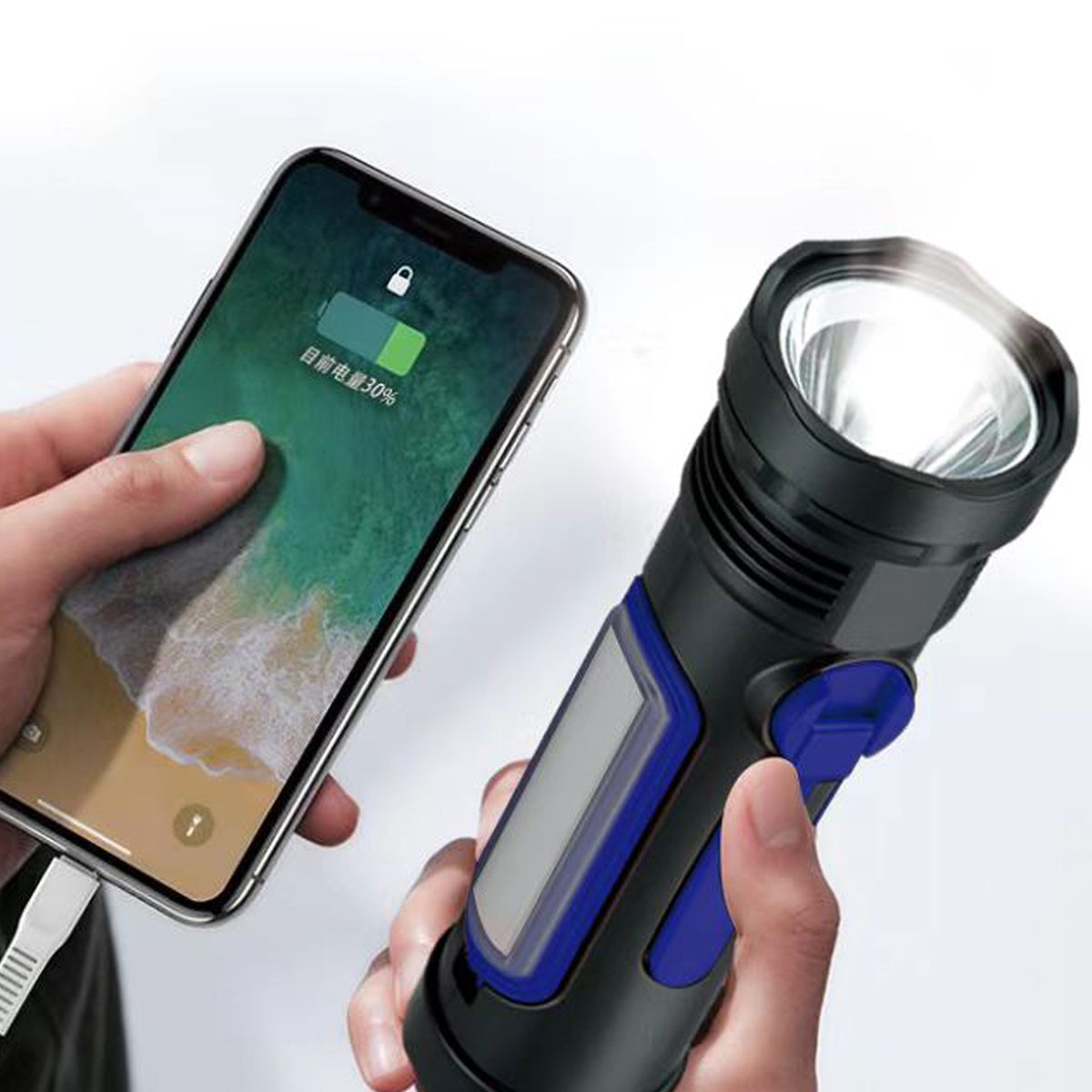 8-in-1 Emergency Weather Radio LED Flashlight