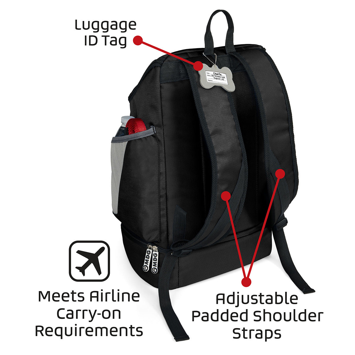 Drop Bottom Week Away Dog Backpack - image 5