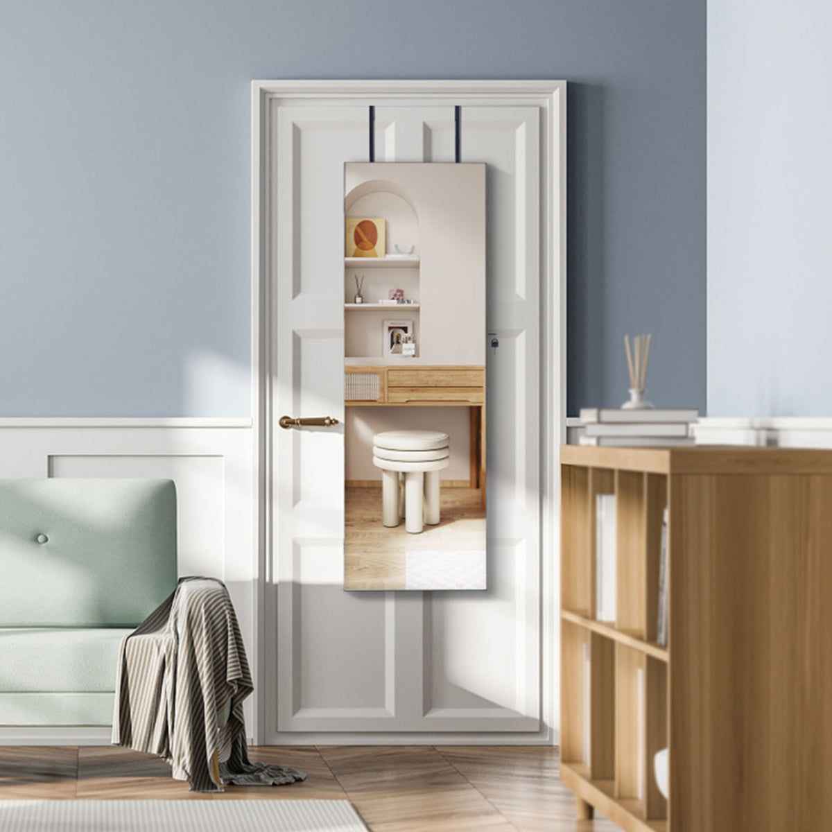 Mirrored Jewelry Cabinet Organizer - image 9
