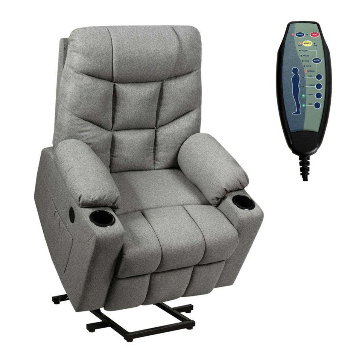 Electric Power Lift Heated Massage Chair Recliner - image 8