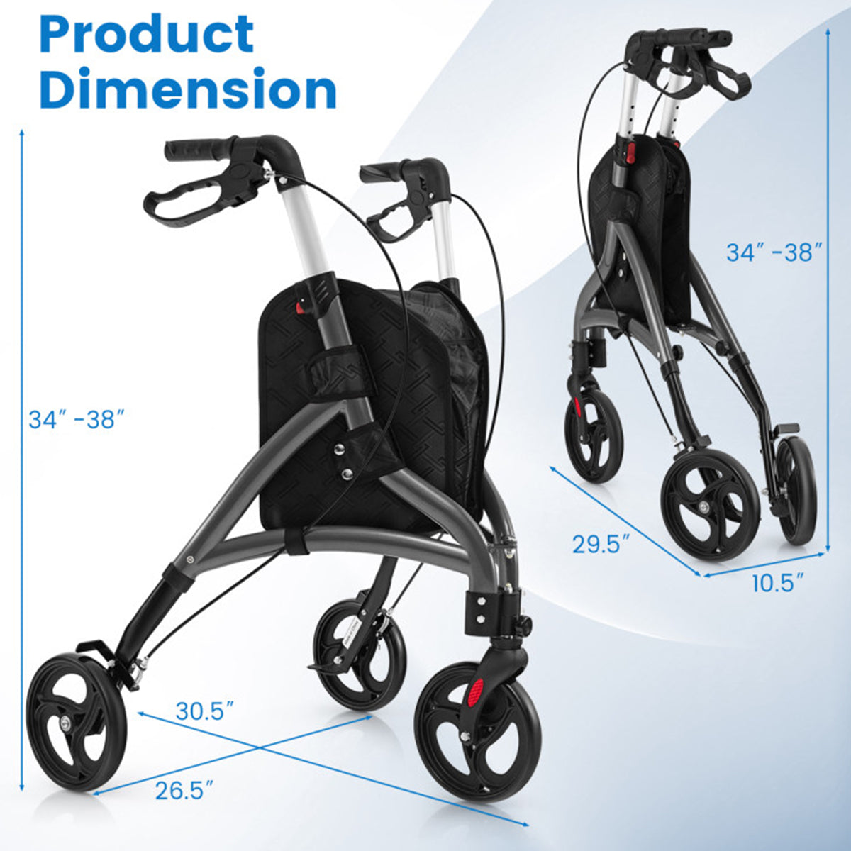 Foldable Rollator Walker - image 10