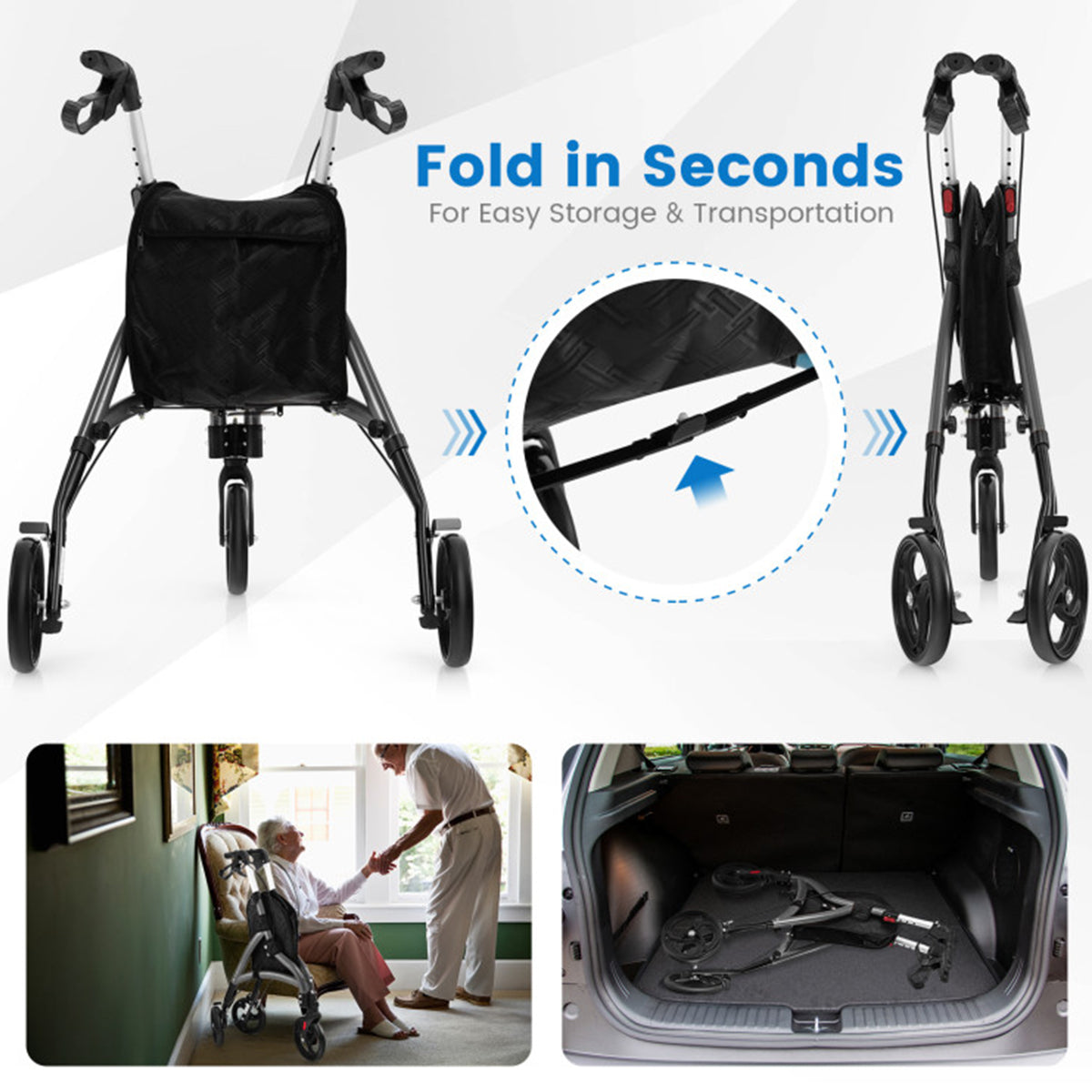 Foldable Rollator Walker - image 4