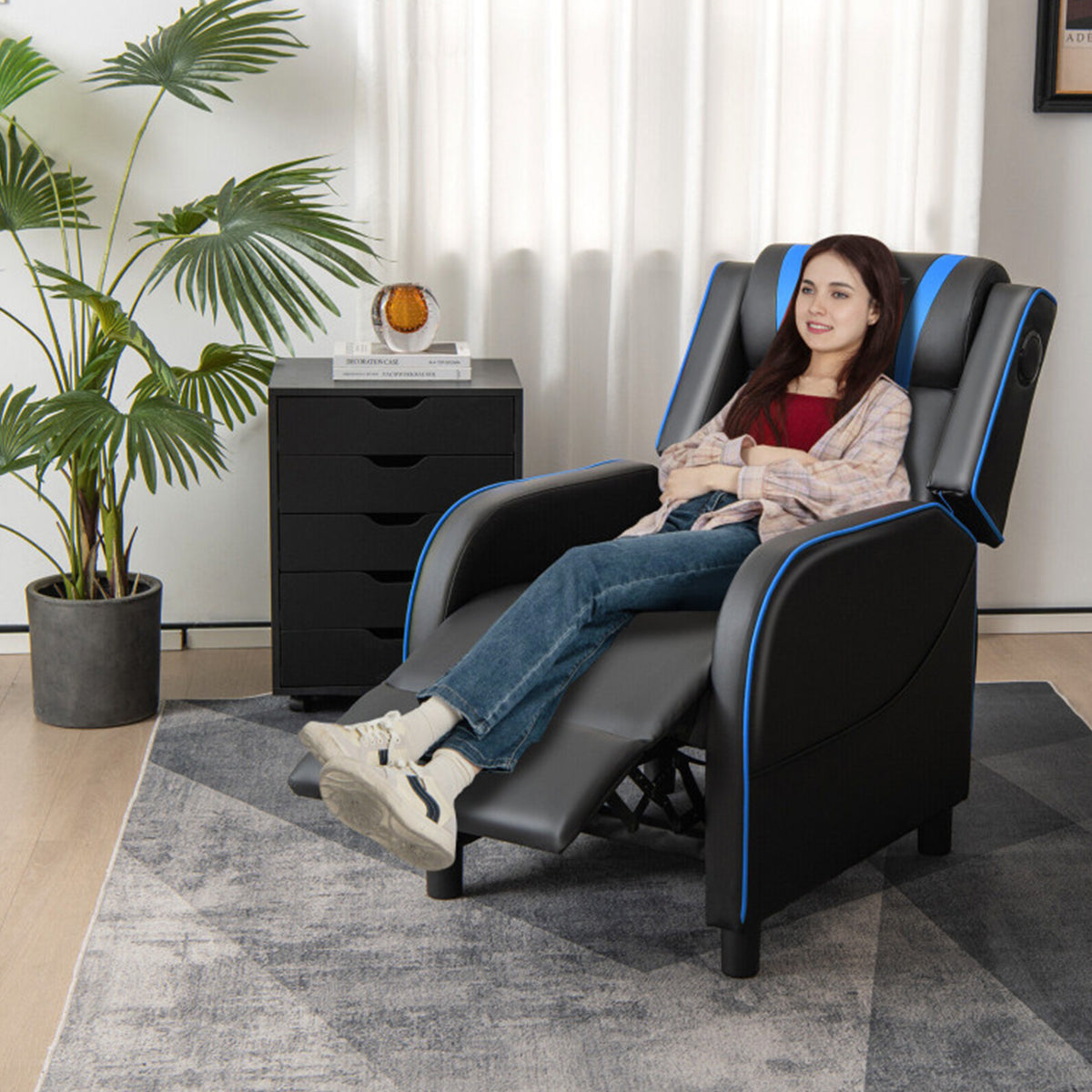 Gaming Massage Recliner Chair with Bluetooth Speakers