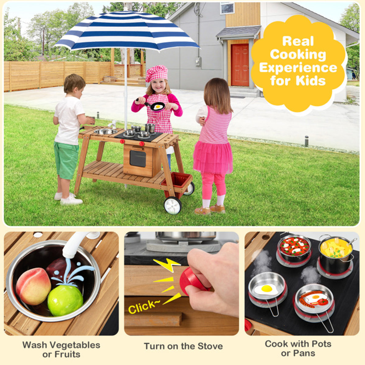 Kids Play Trolley with Sun Proof Umbrella - image 4
