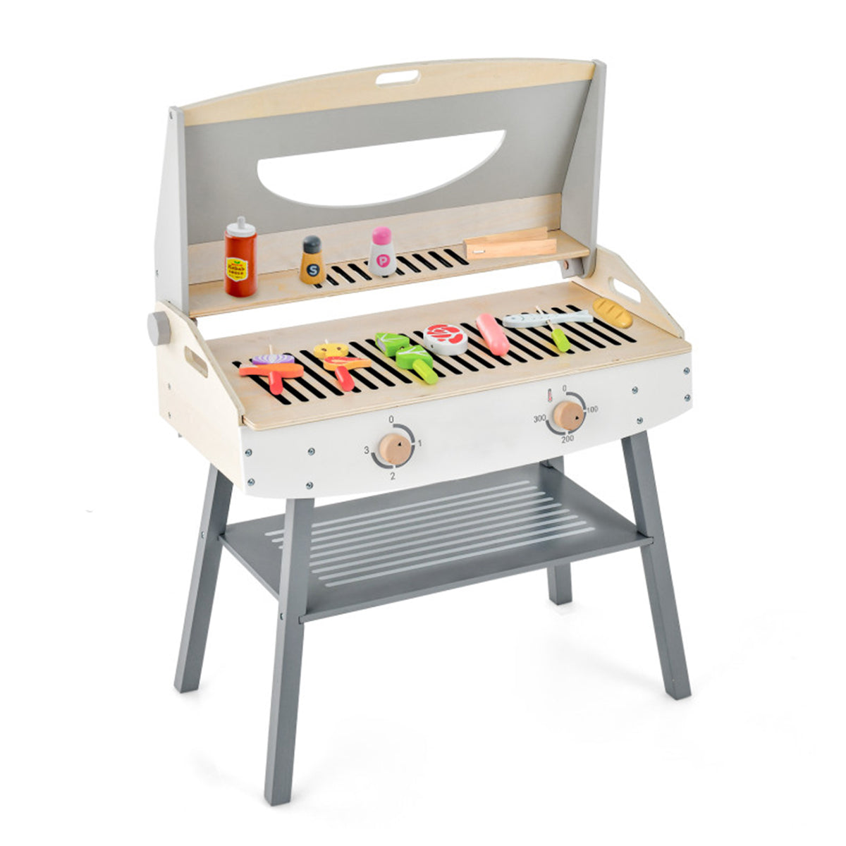 Kids Wooden Barbecue Grill Playset - image 2