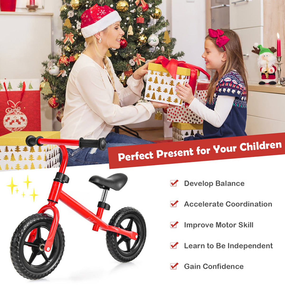 Kids Adjustable No Pedal Balance Bike - image 12
