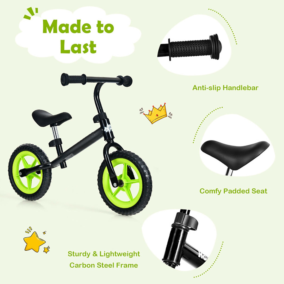 Kids Adjustable No Pedal Balance Bike - image 32