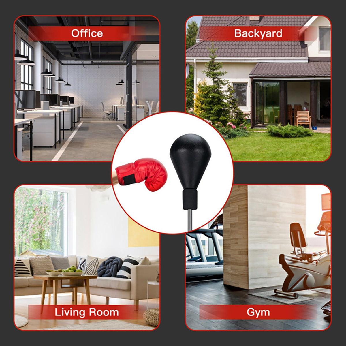 Adjustable Freestanding Punching Bag with Boxing Gloves - image 18