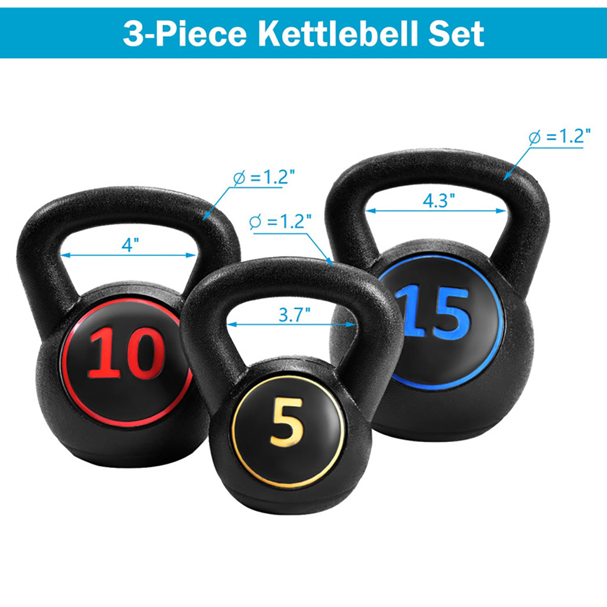 3-Piece Kettlebell Weights Set - image 8