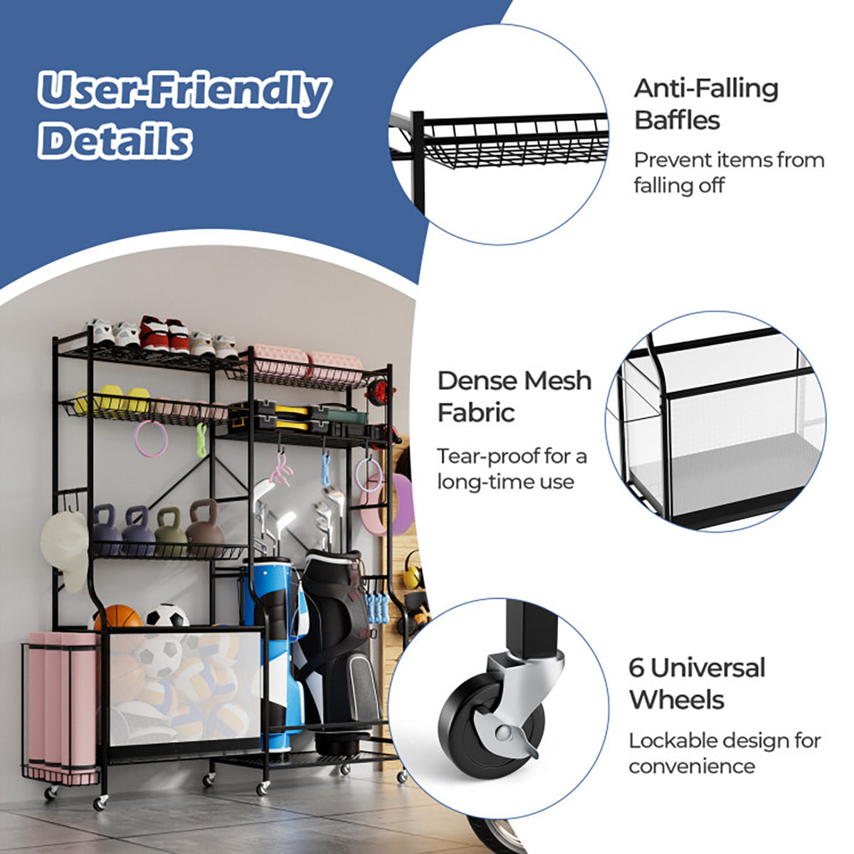 Sports Equipment Garage Organizer - image 5